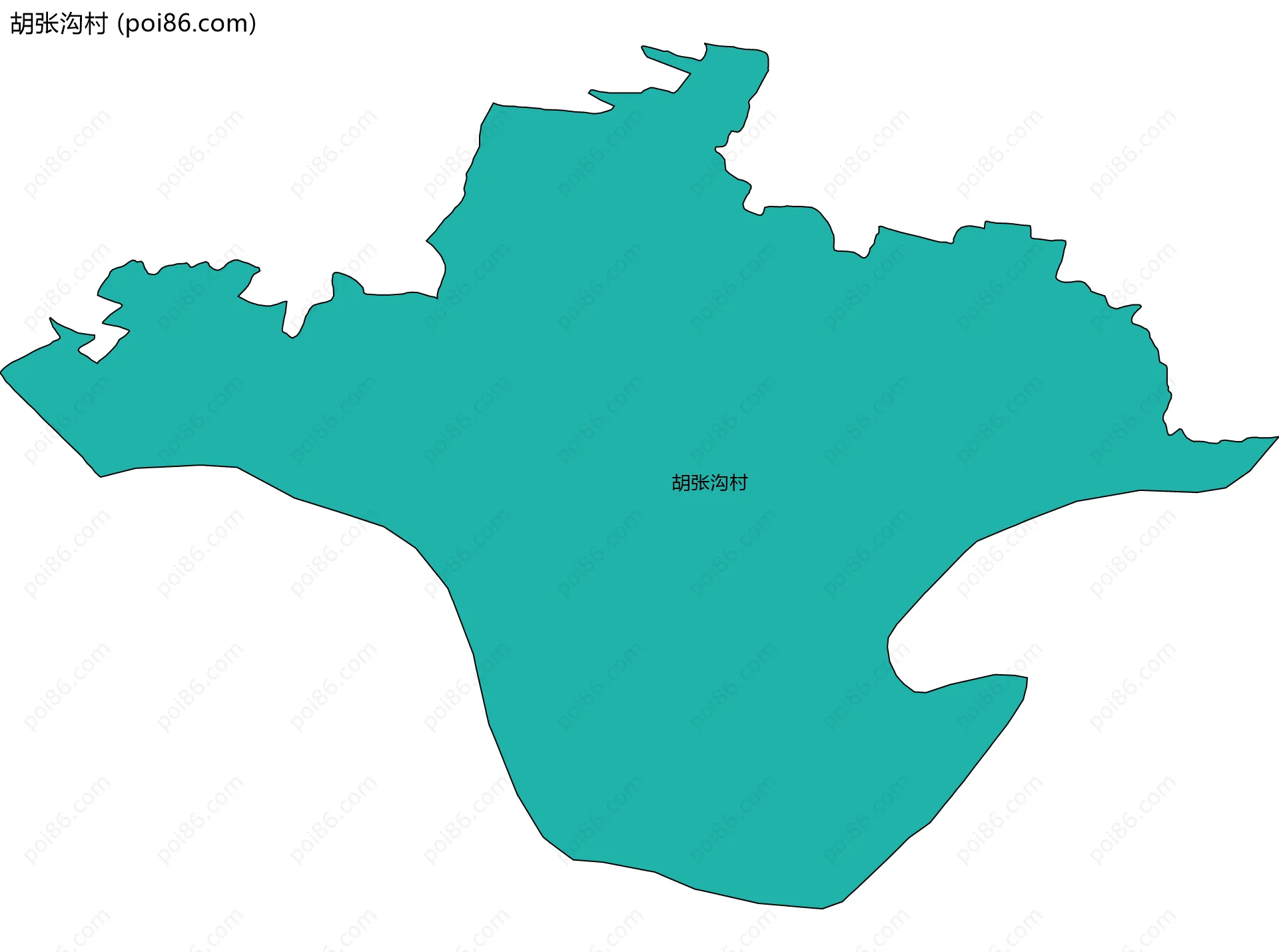 胡张沟村边界地图