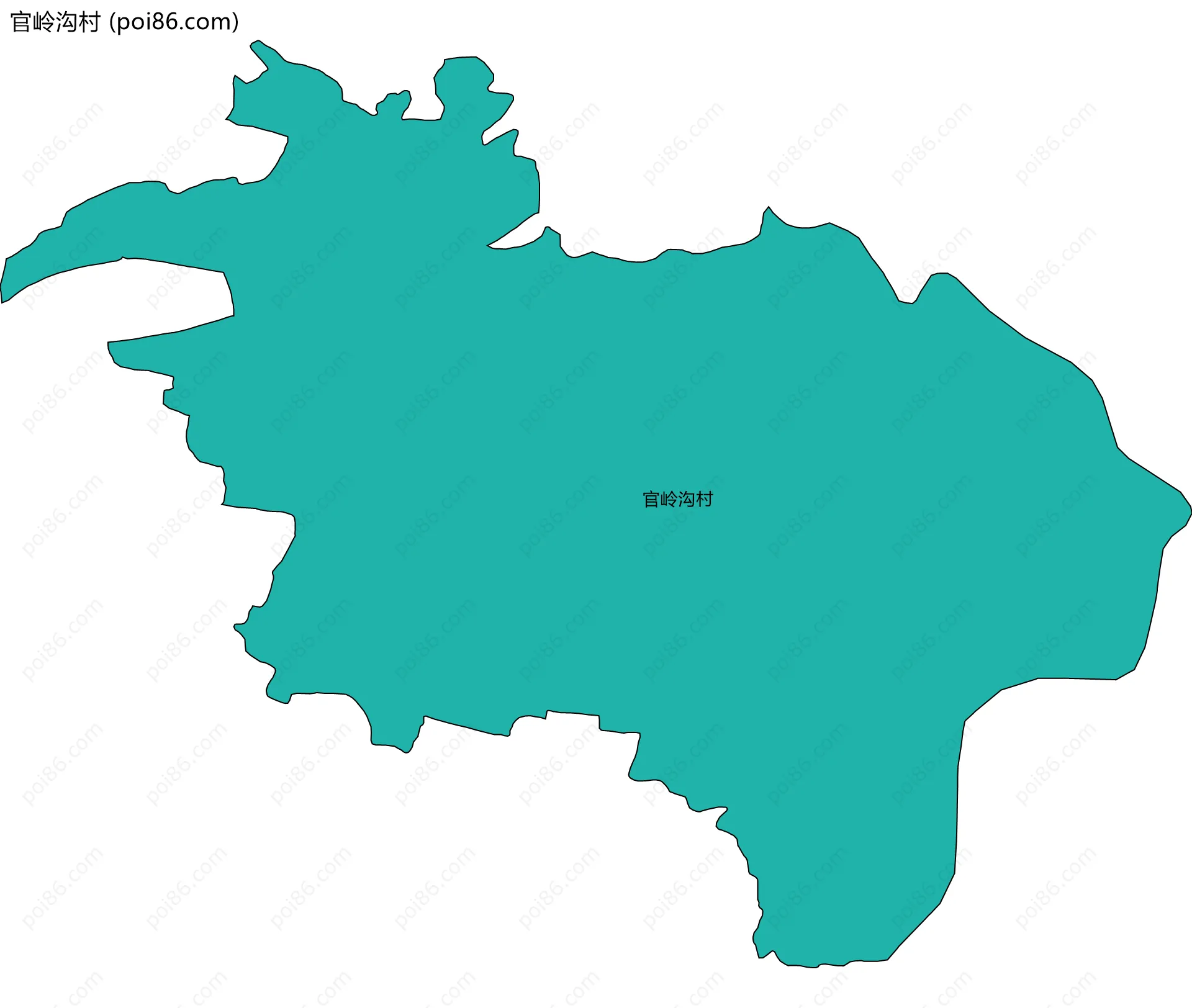 官岭沟村边界地图