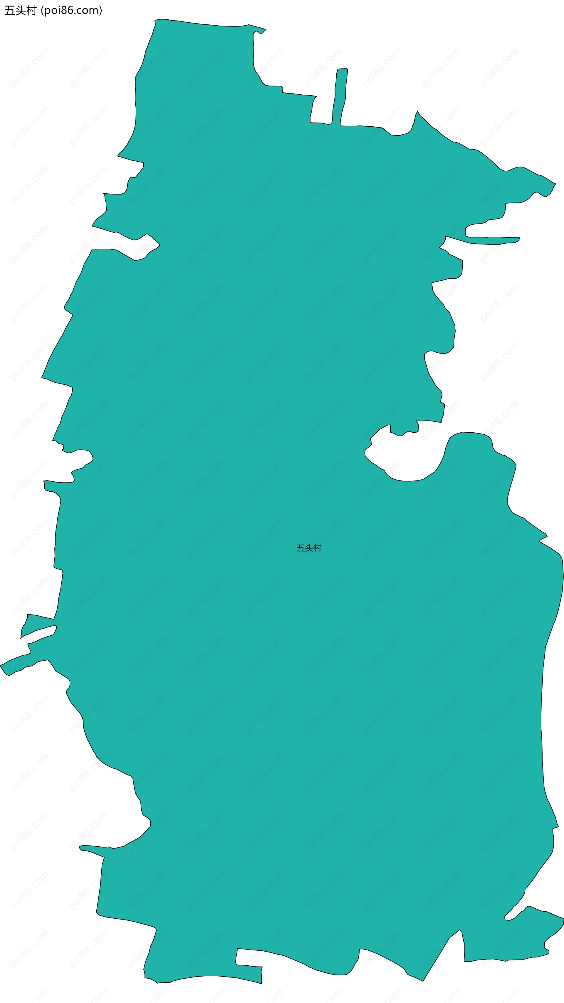 五头村边界地图