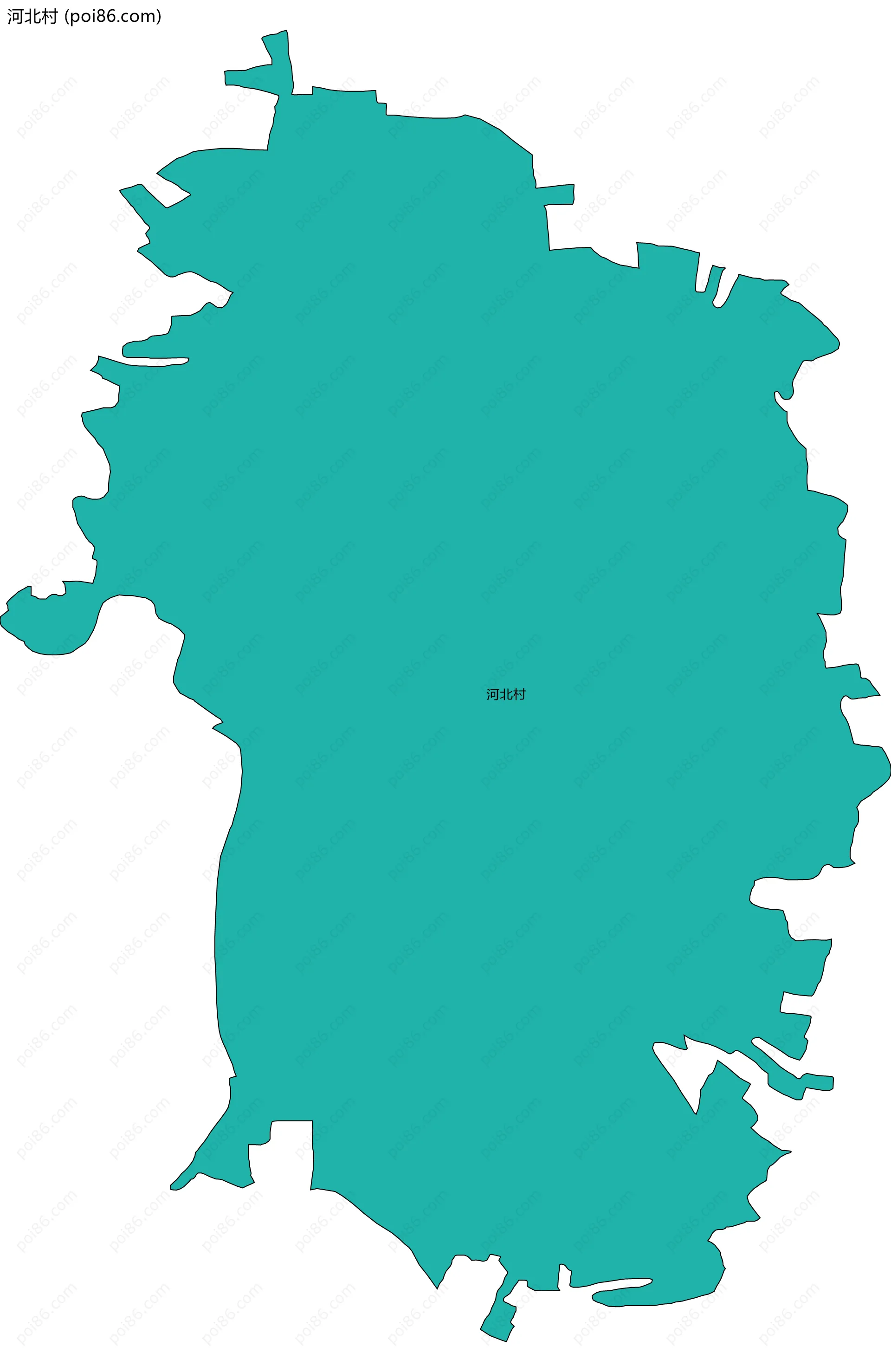 河北村边界地图