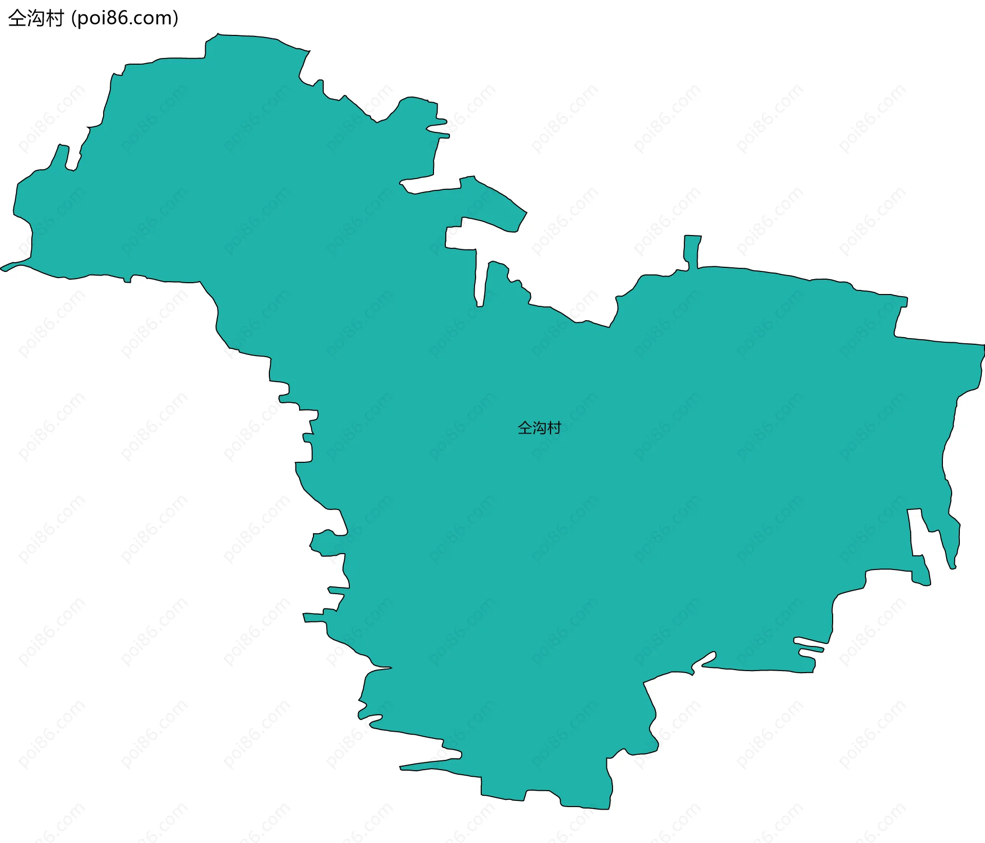 仝沟村边界地图