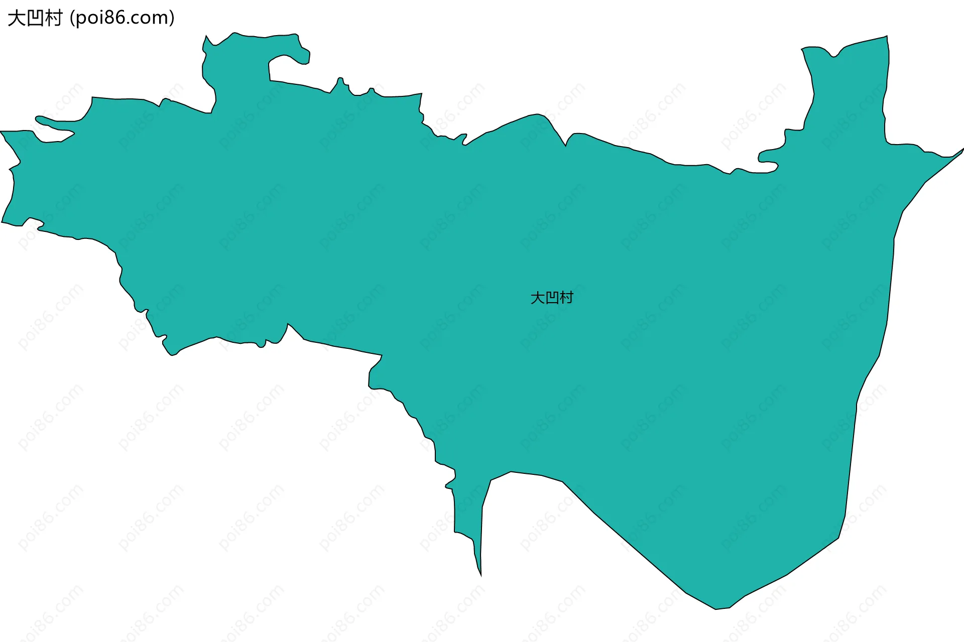 大凹村边界地图