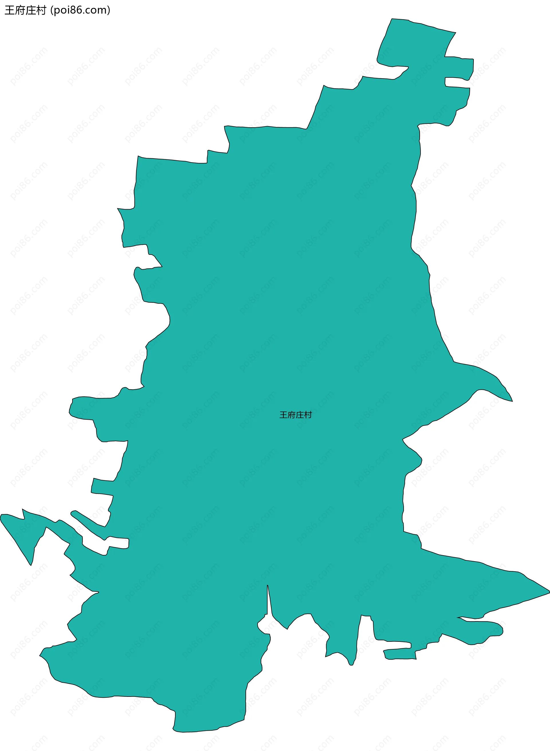 王府庄村边界地图