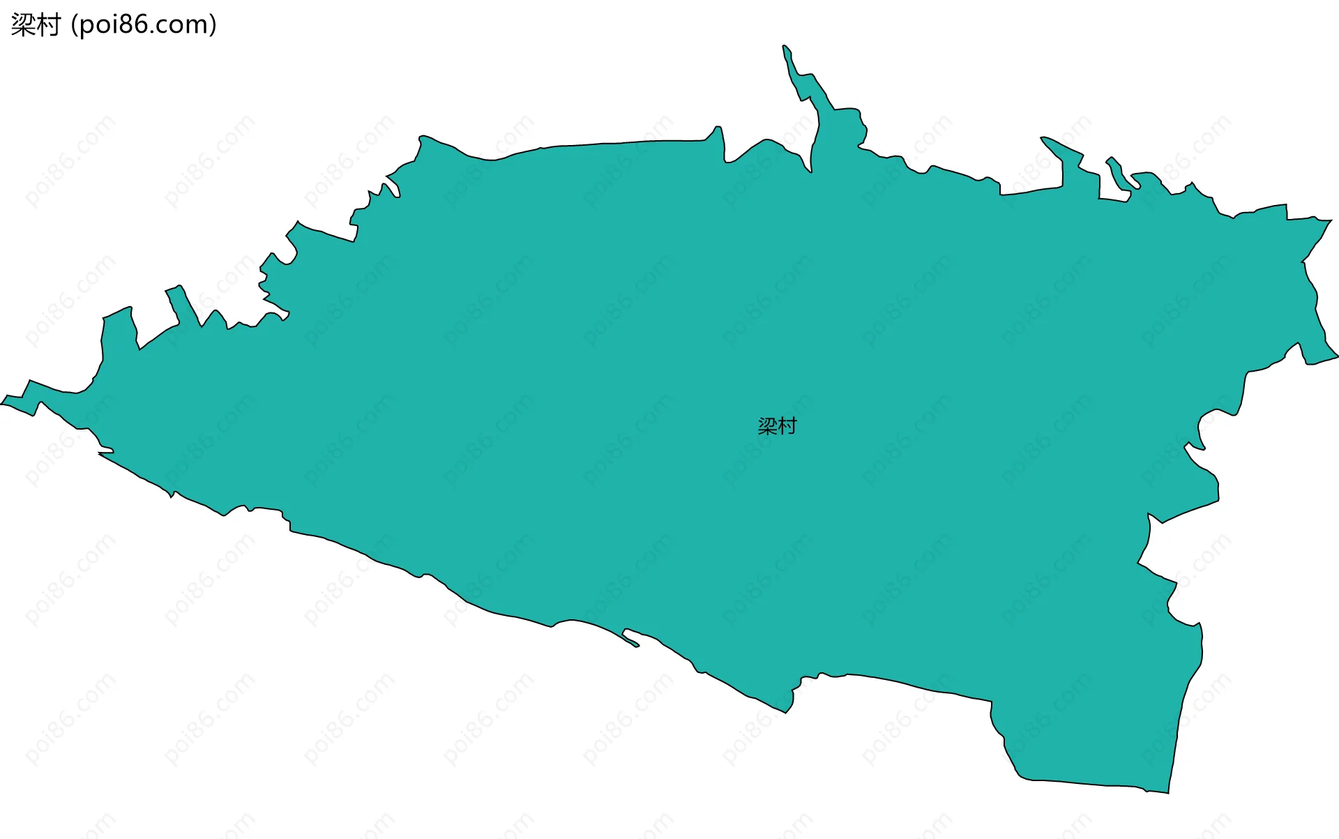 梁村边界地图