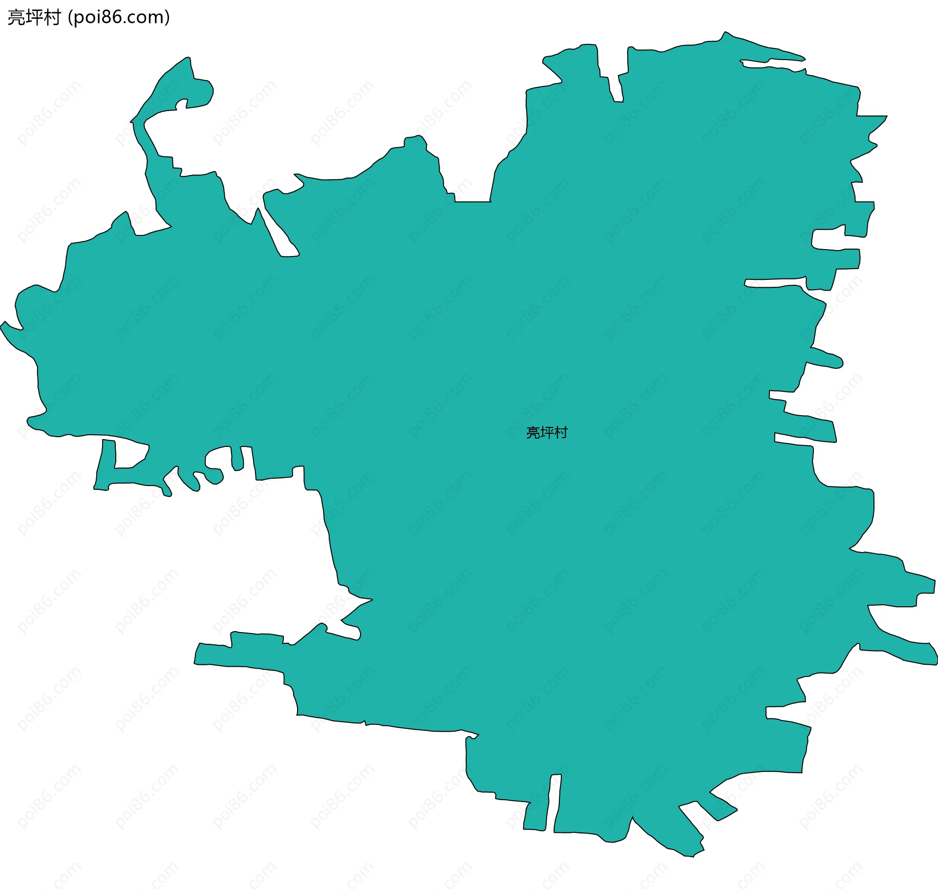 亮坪村边界地图