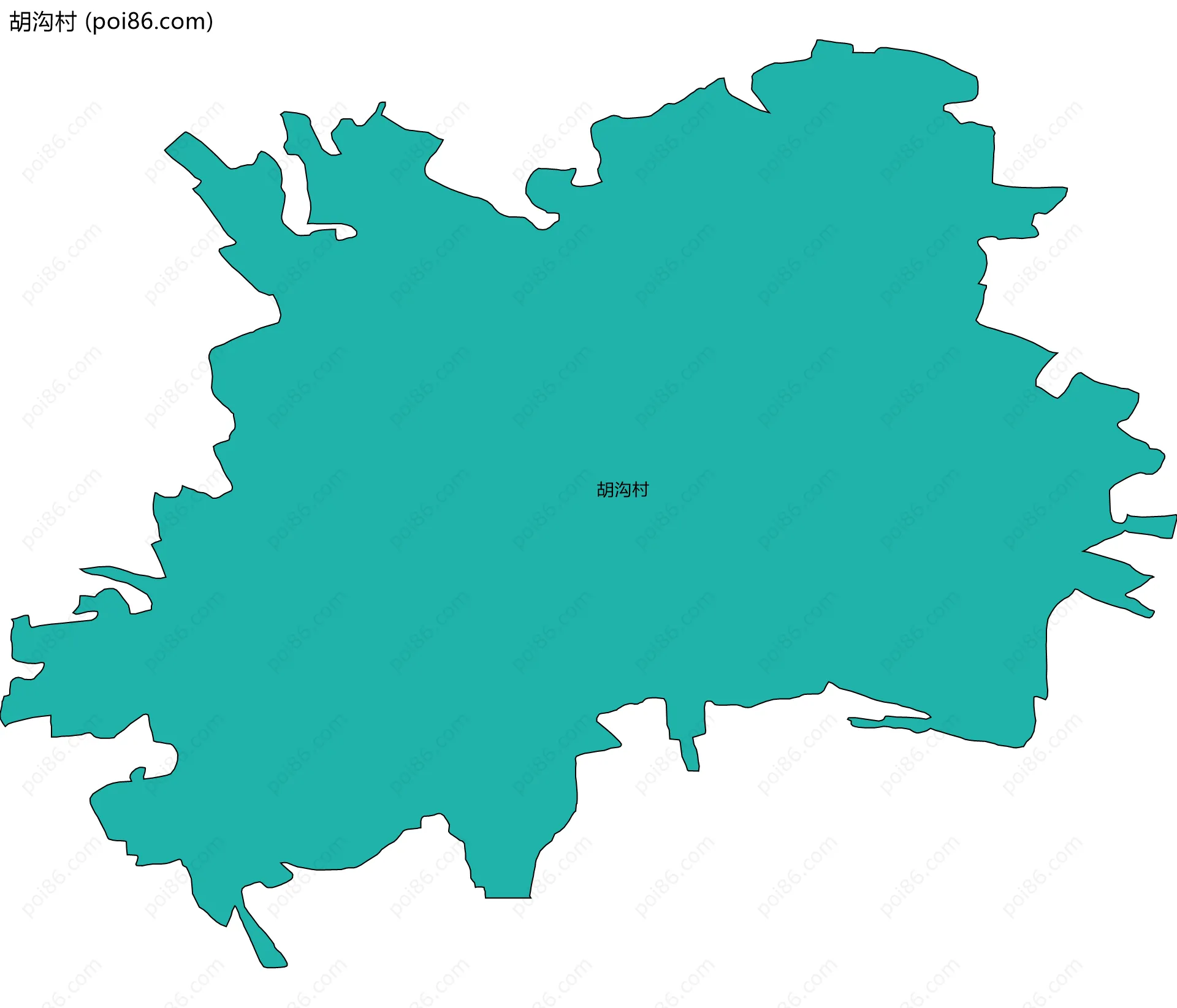 胡沟村边界地图