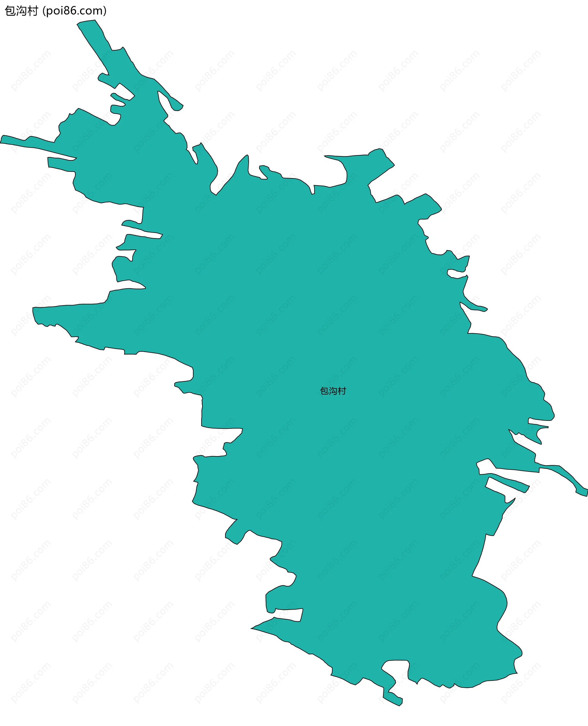 包沟村边界地图