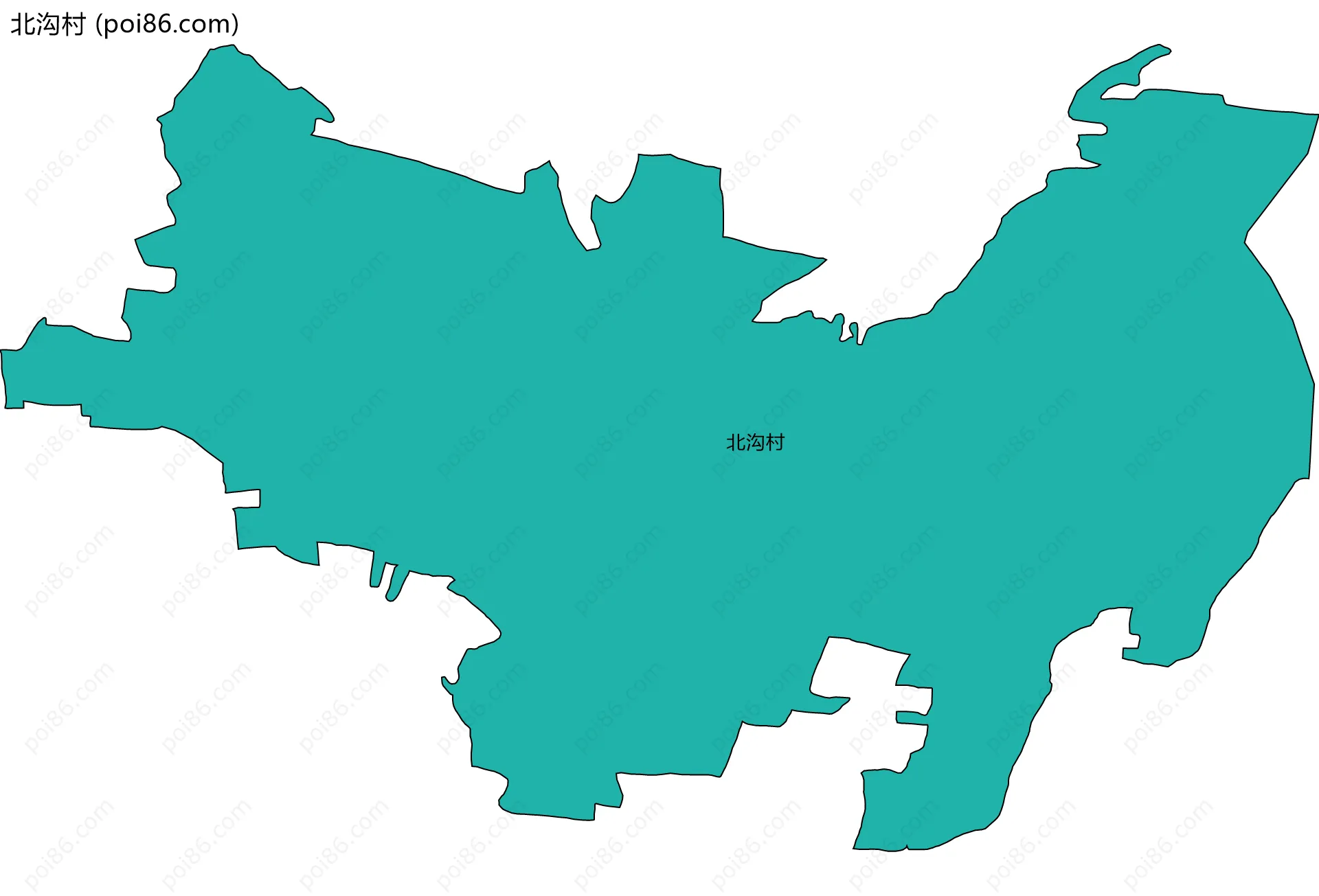 北沟村边界地图