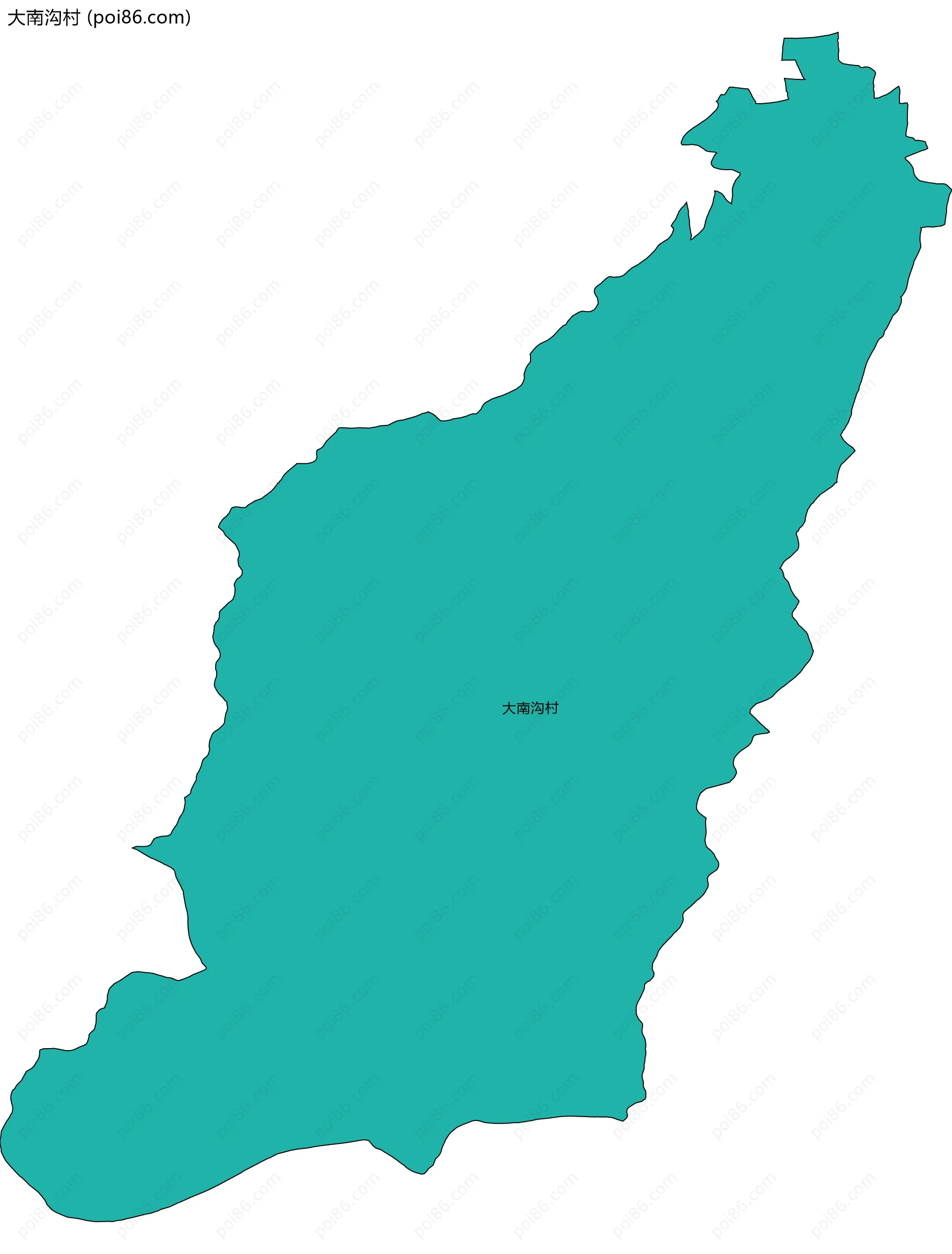 大南沟村边界地图