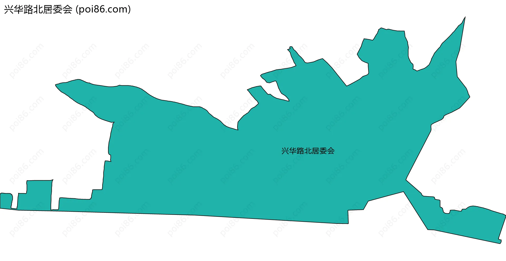 兴华路北居委会边界地图