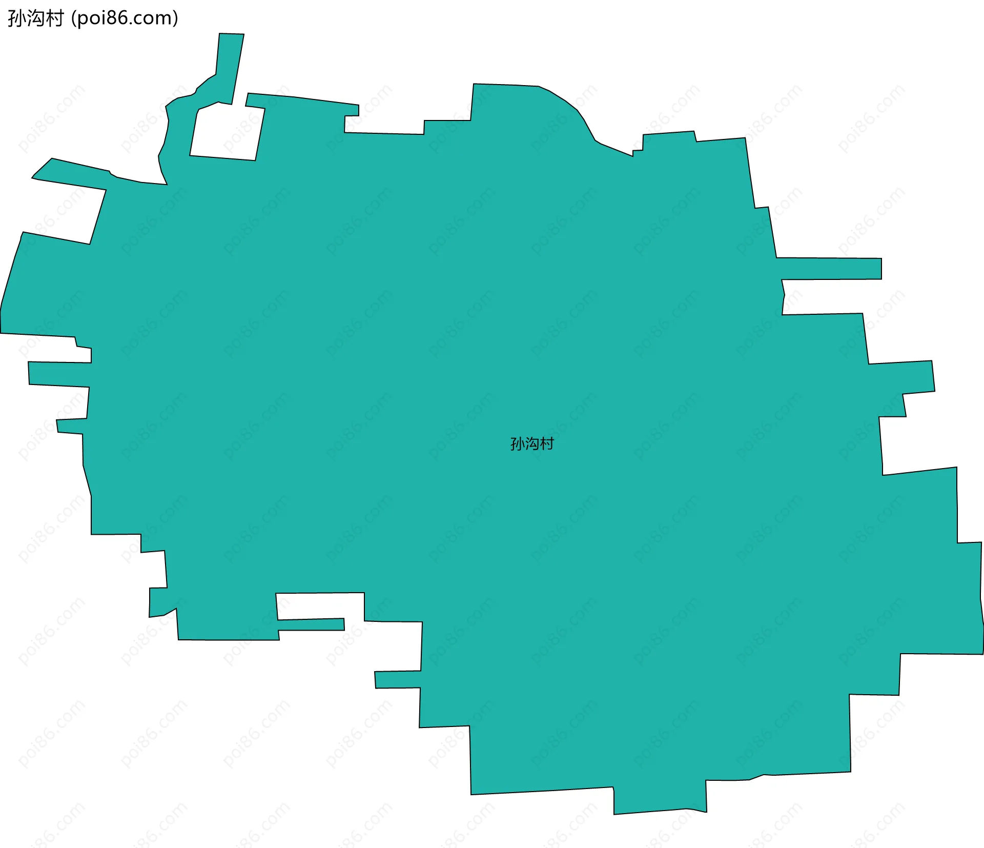 孙沟村边界地图