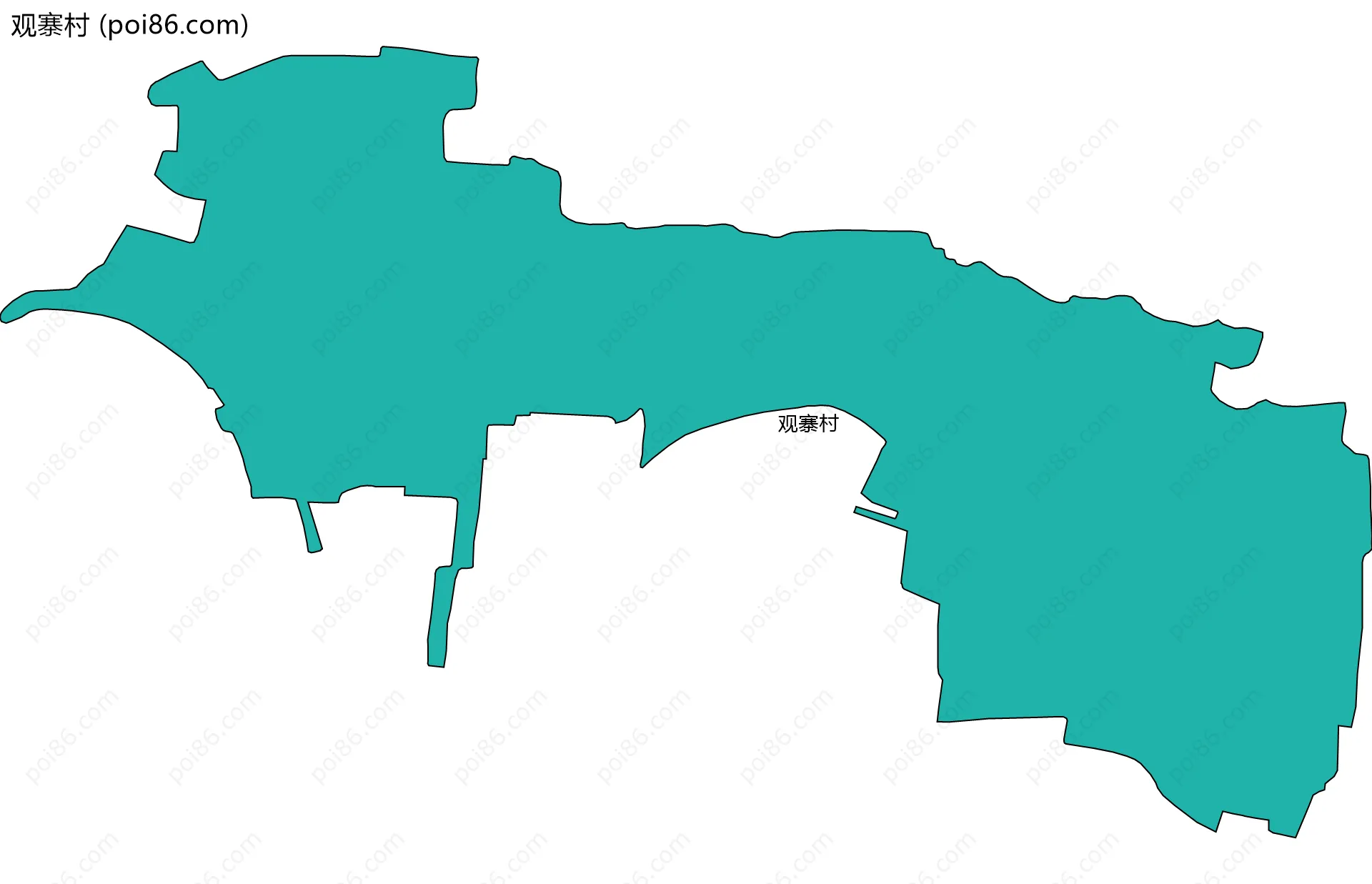 观寨村边界地图