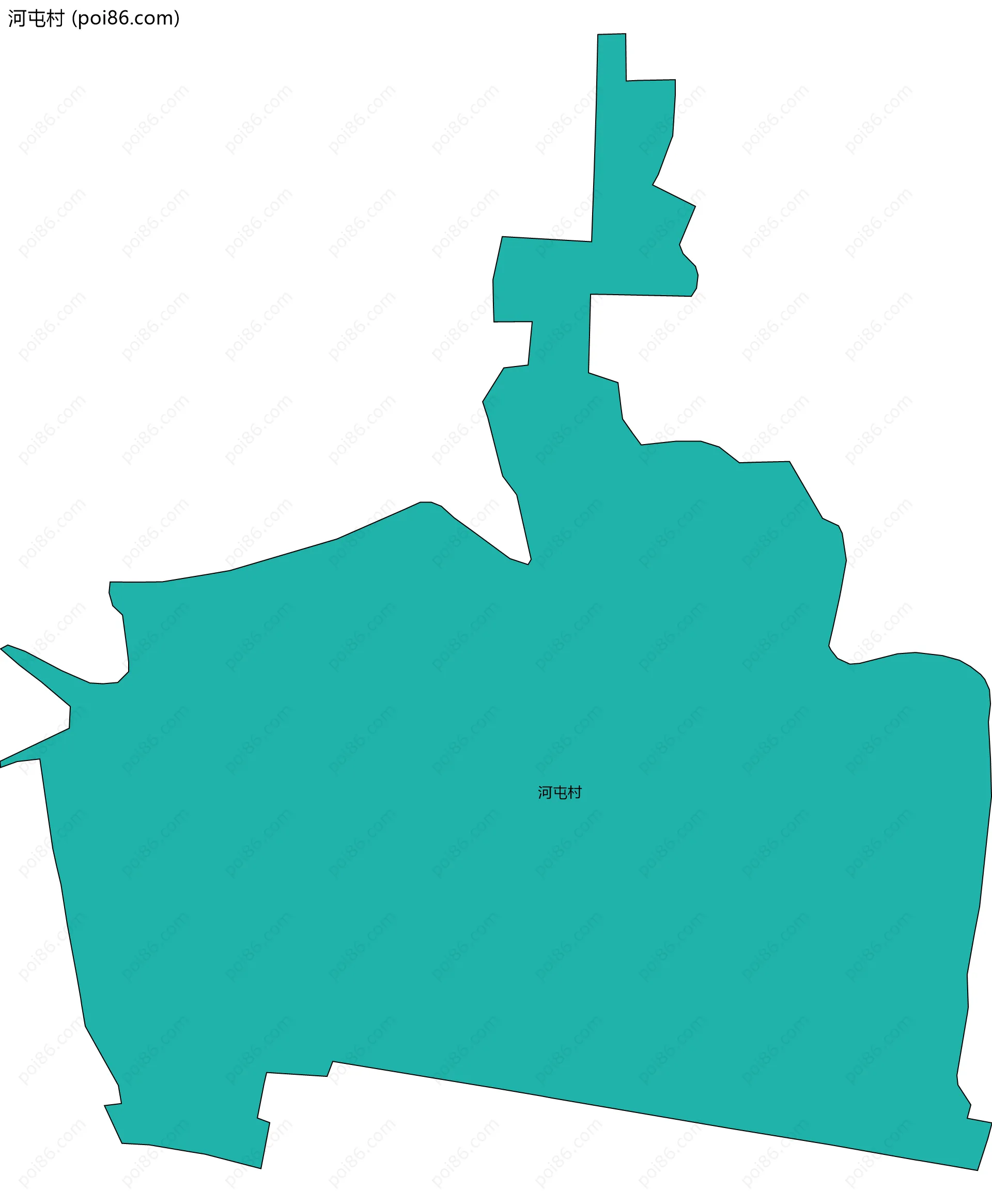 河屯村边界地图