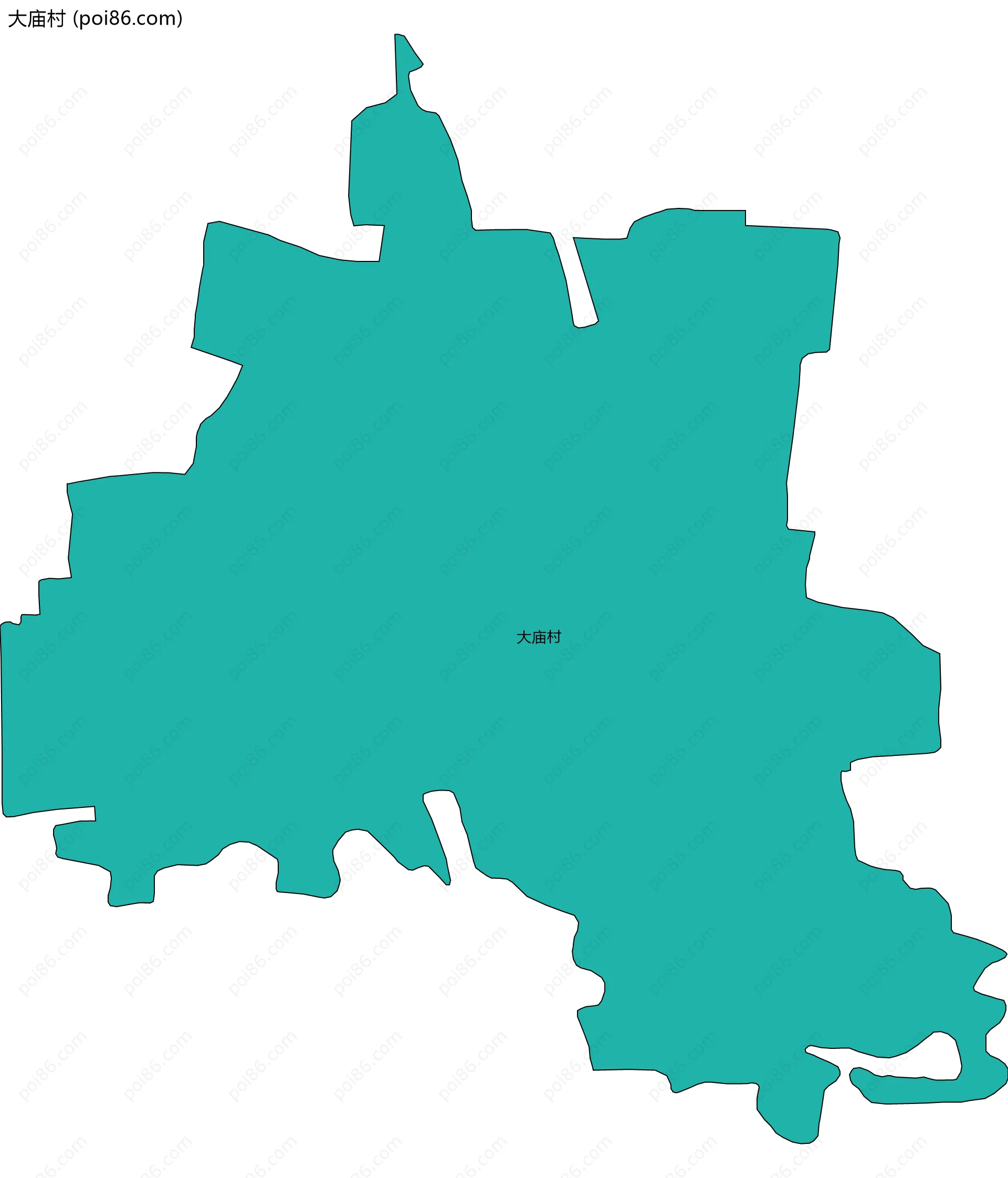 大庙村边界地图