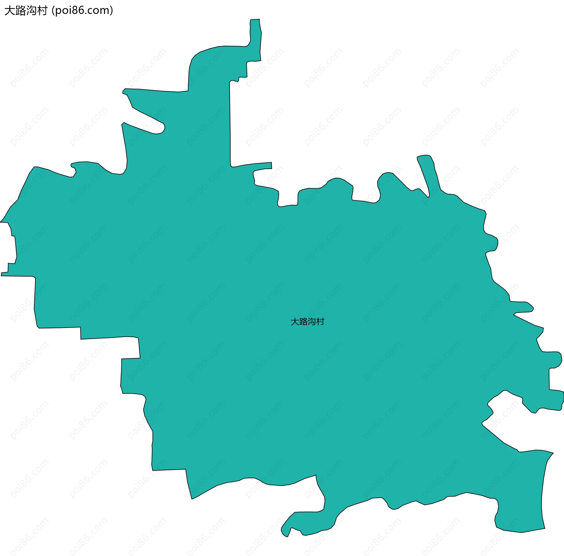 大路沟村边界地图