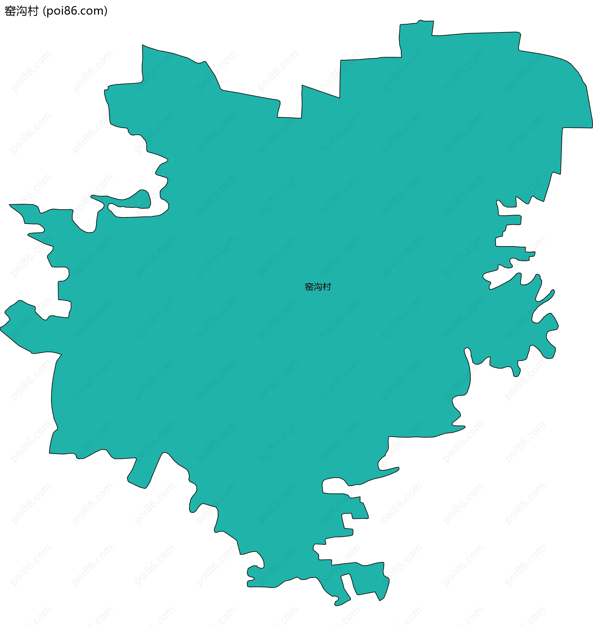 窑沟村边界地图