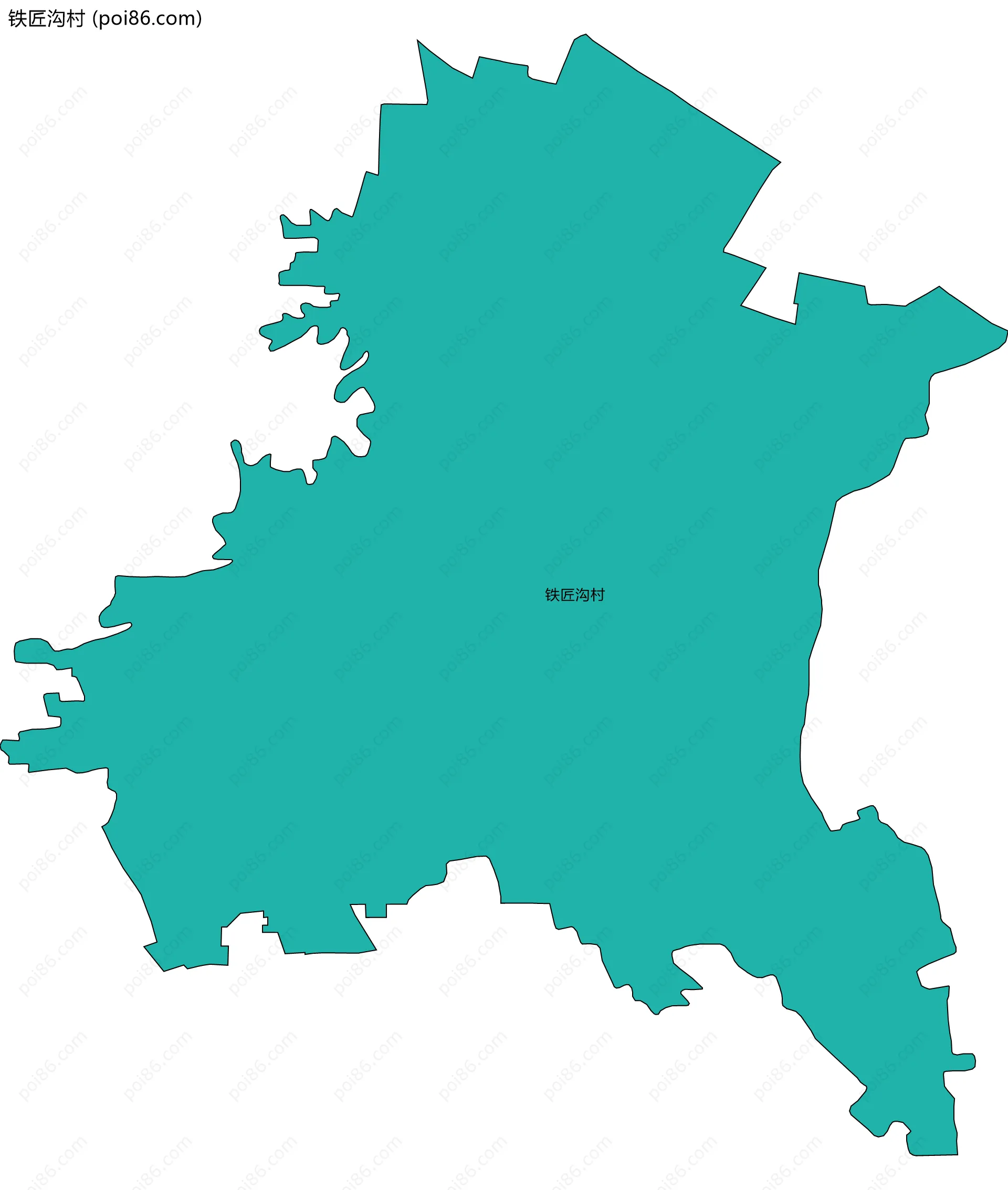 铁匠沟村边界地图