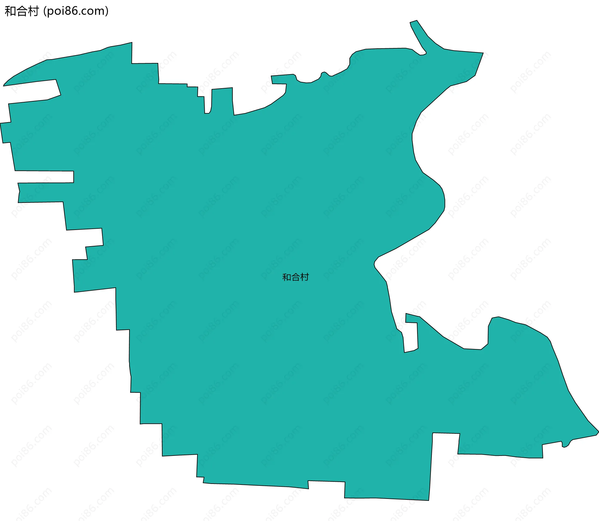 和合村边界地图