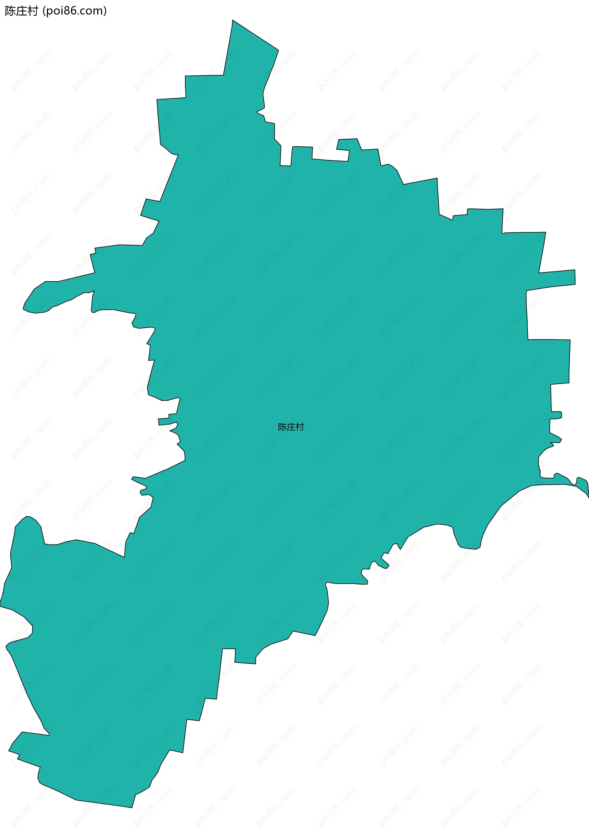 陈庄村边界地图