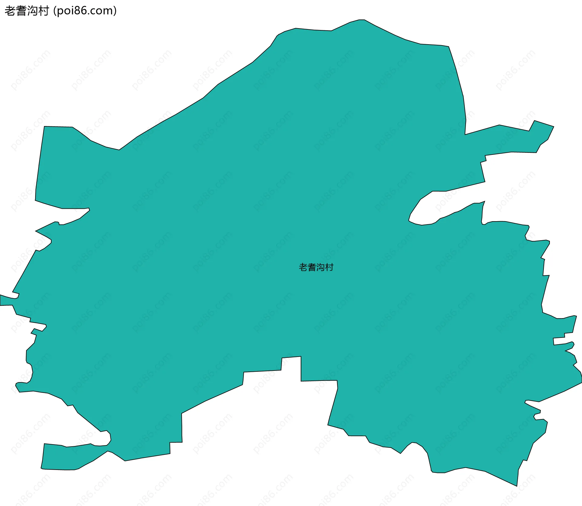 老耆沟村边界地图