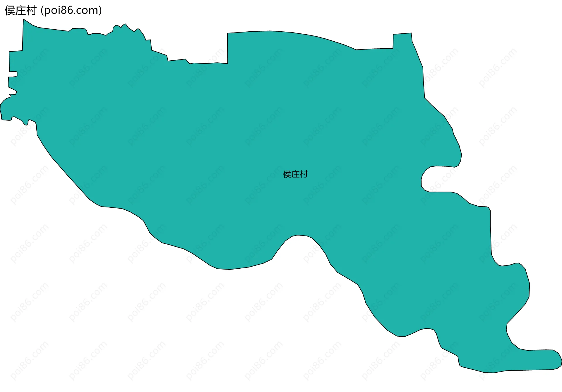 侯庄村边界地图