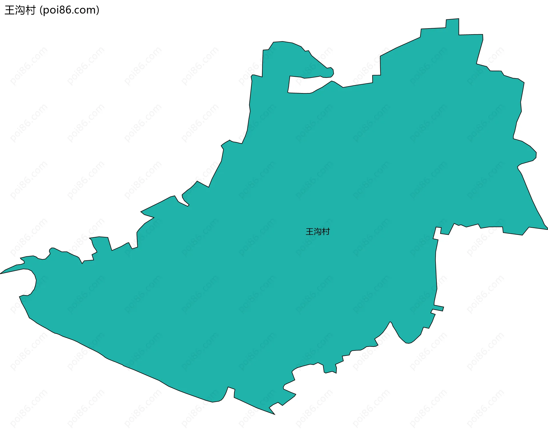 王沟村边界地图