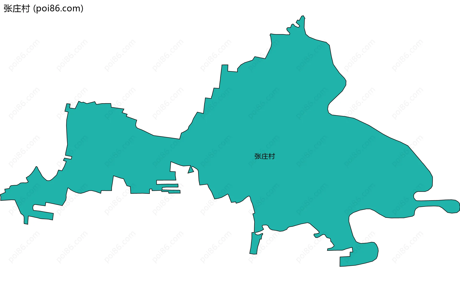 张庄村边界地图