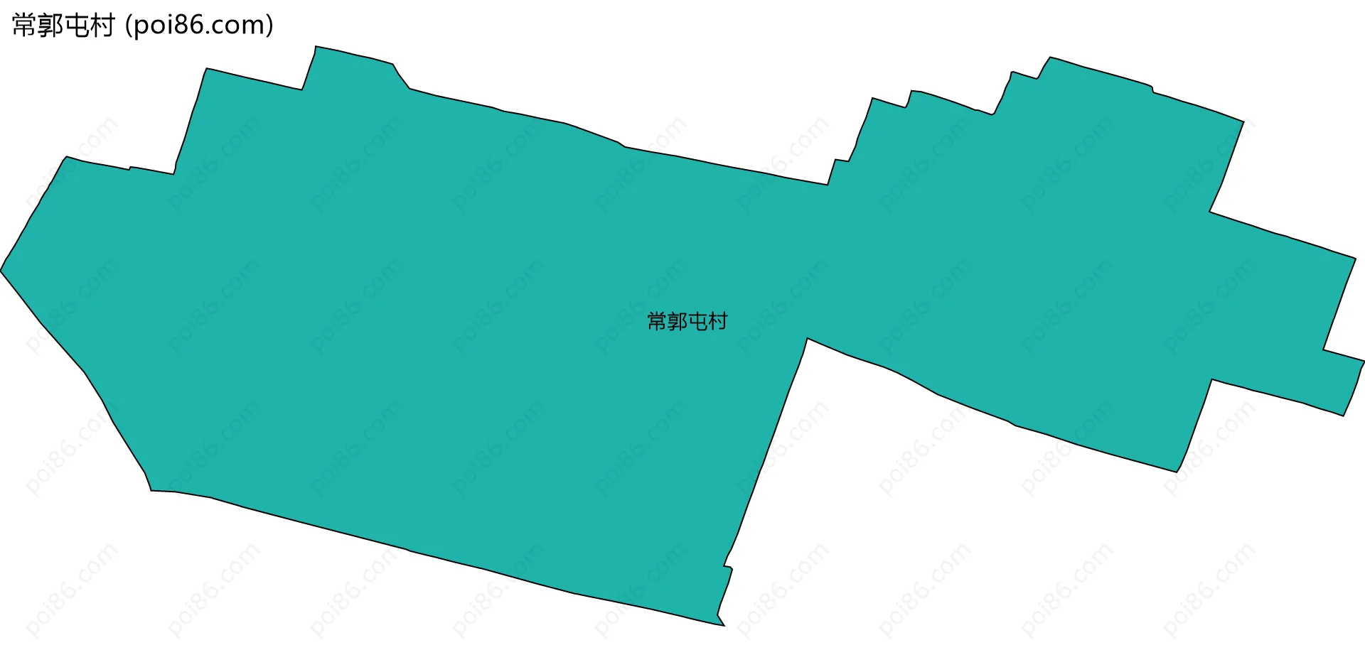 常郭屯村边界地图