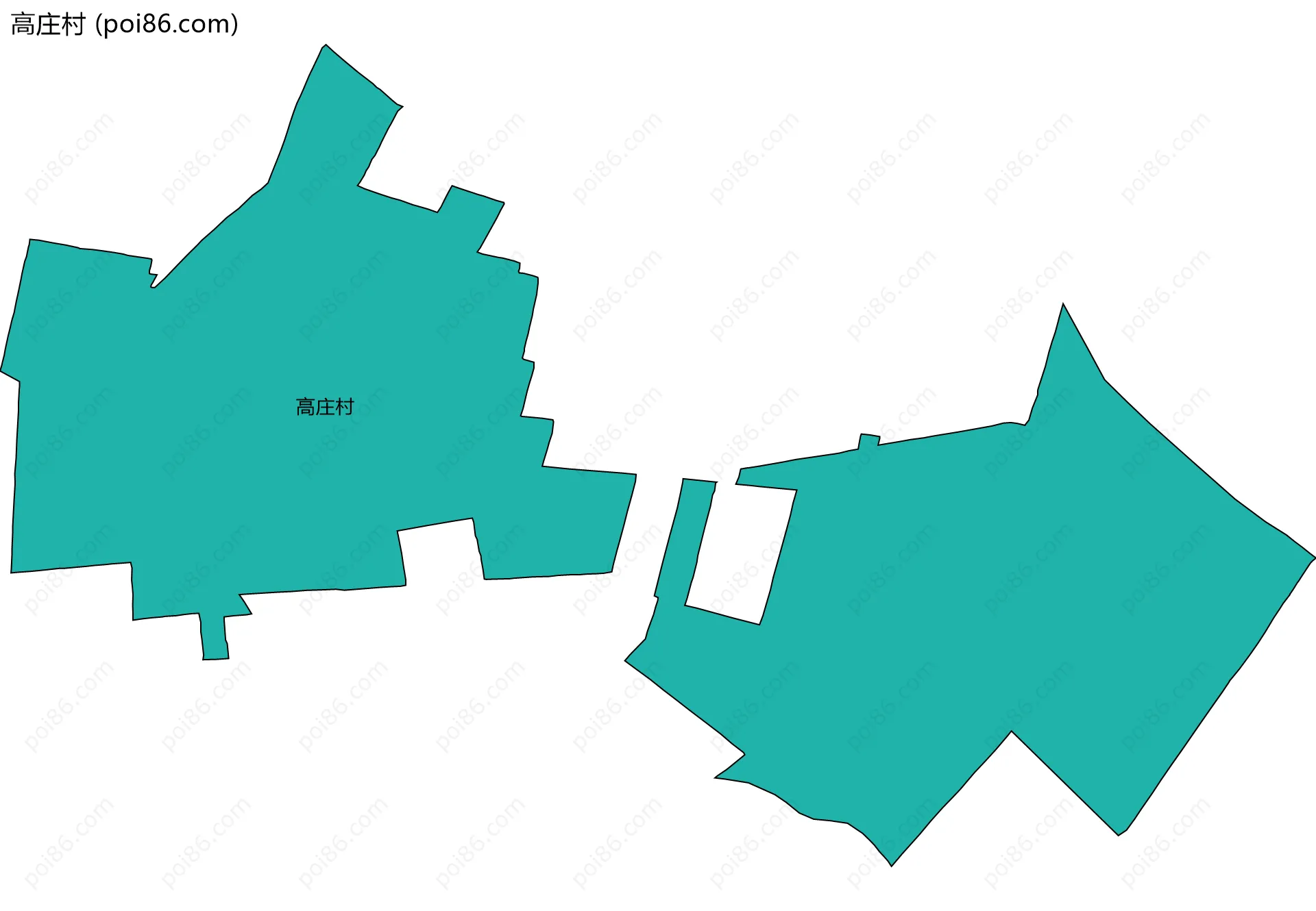 高庄村边界地图
