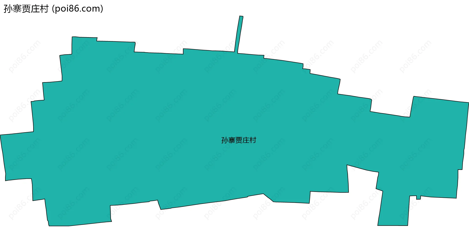 孙寨贾庄村边界地图