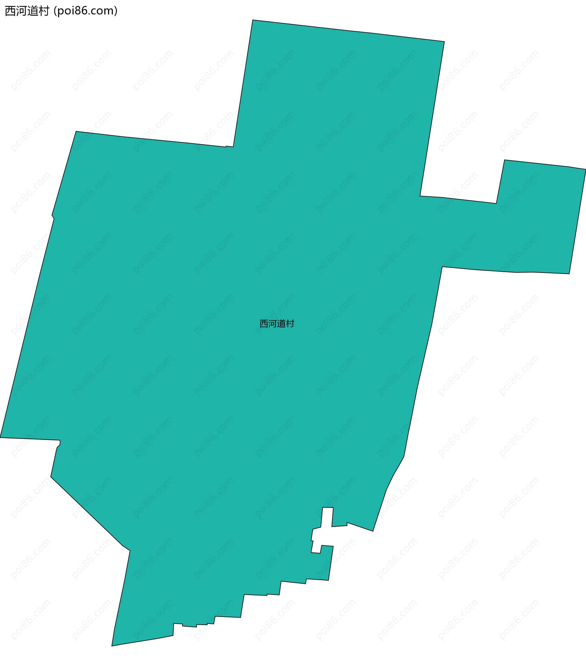 西河道村边界地图