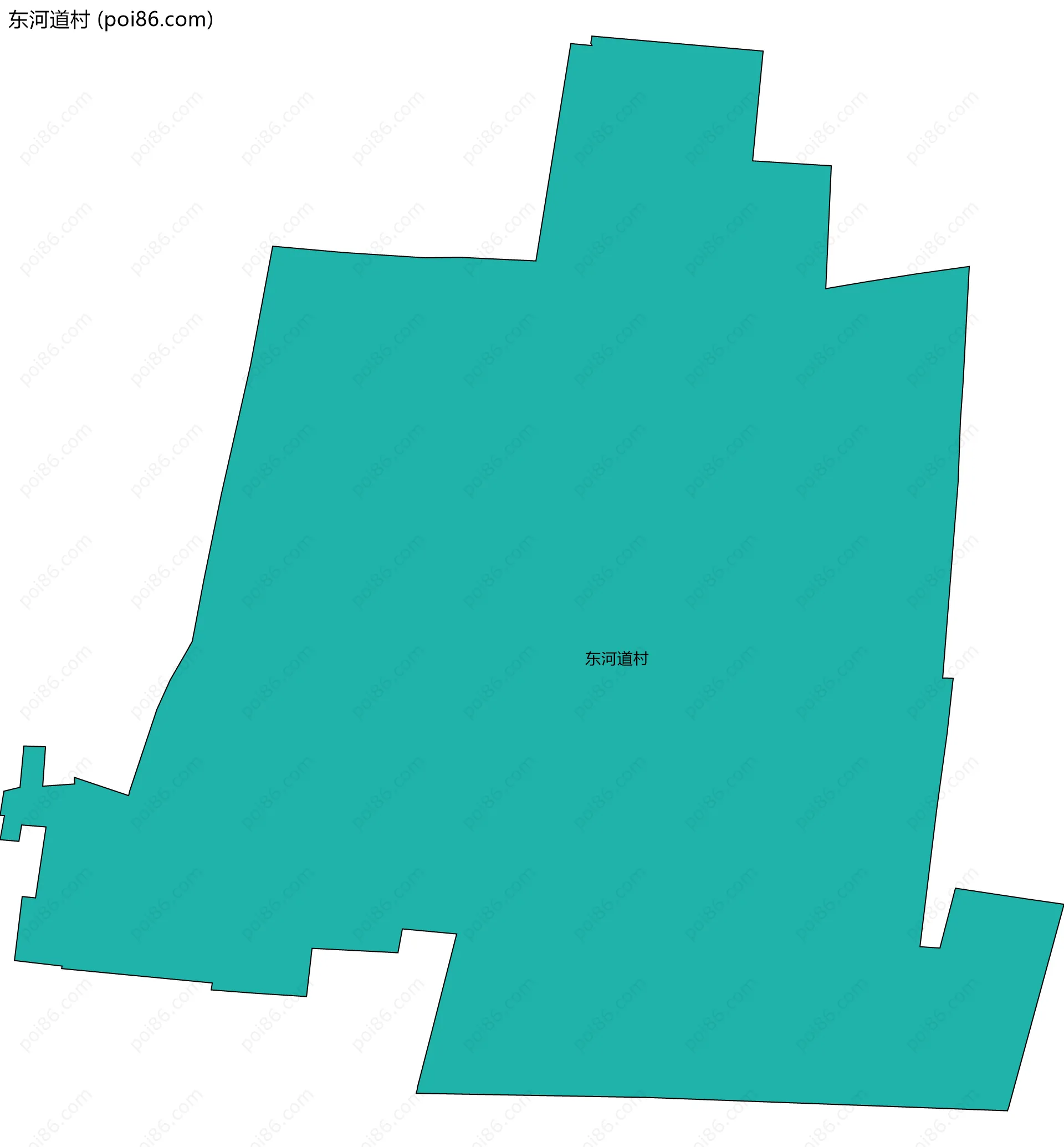 东河道村边界地图