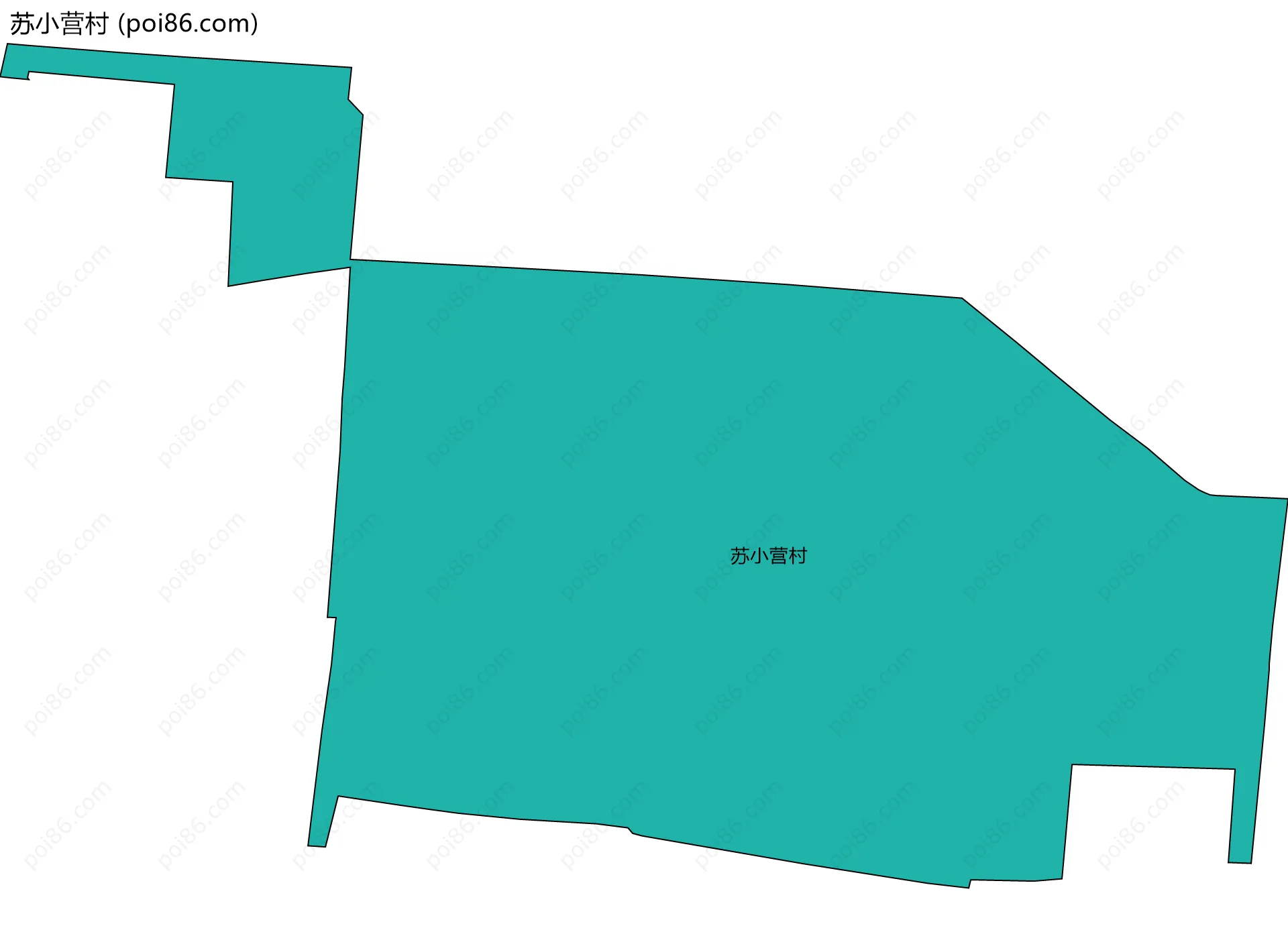 苏小营村边界地图