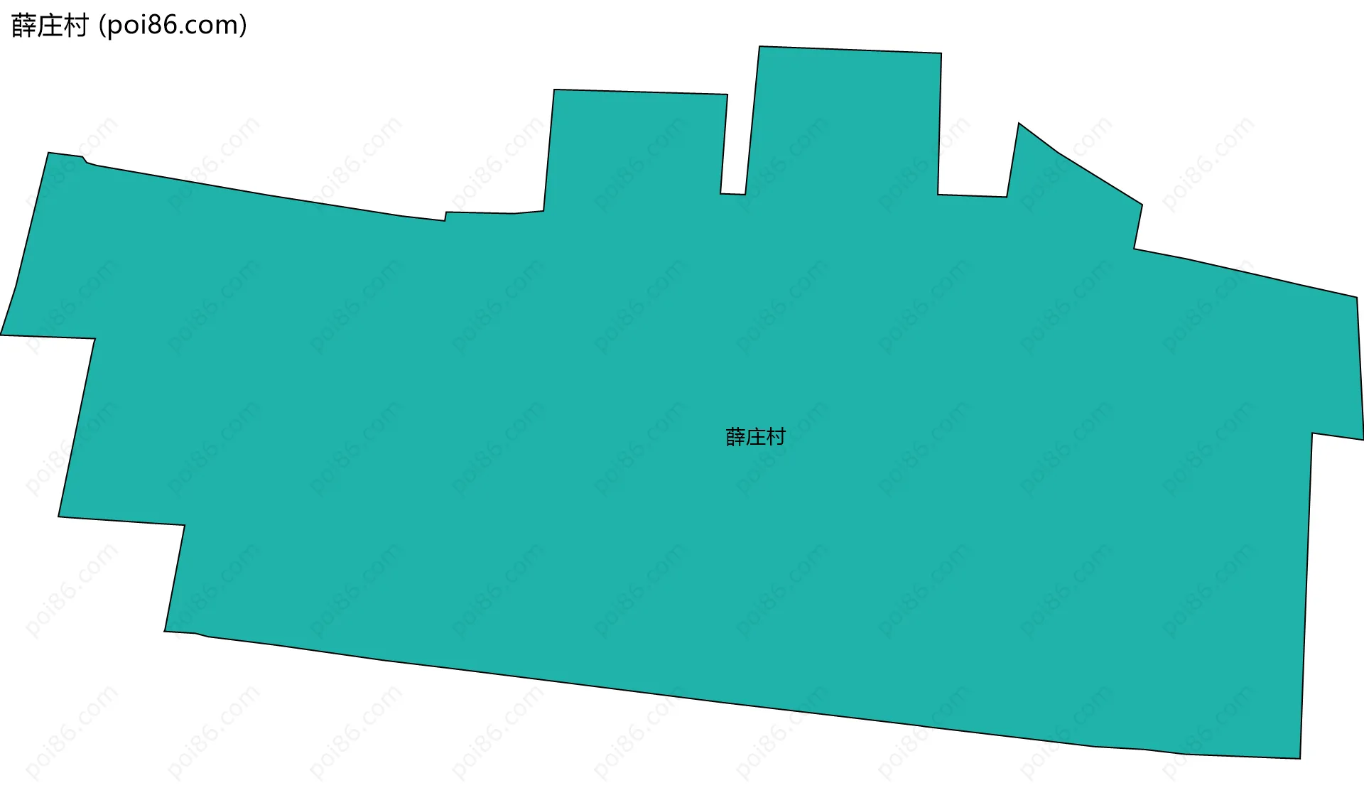 薛庄村边界地图