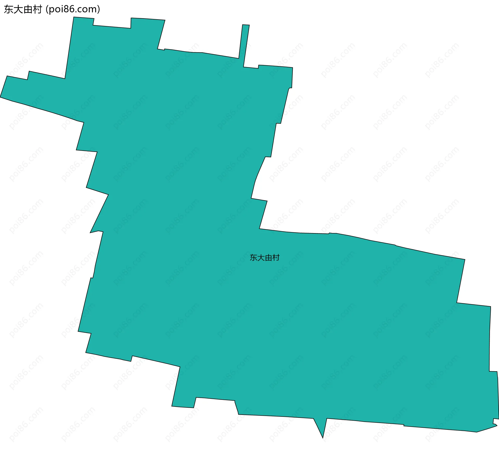 东大由村边界地图