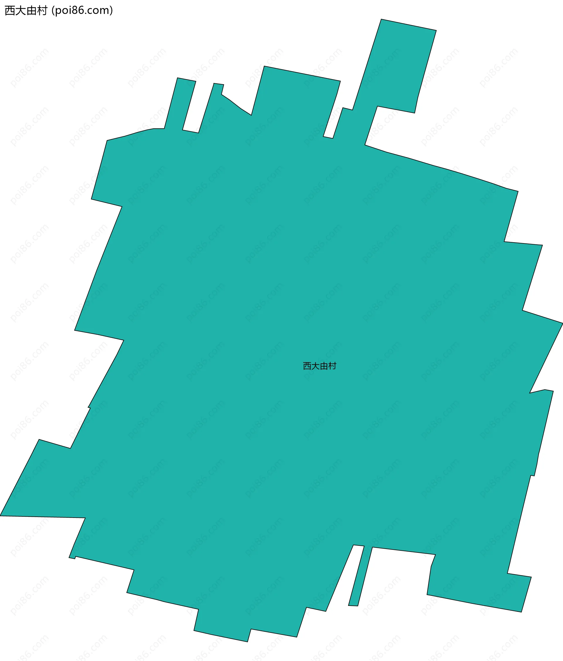 西大由村边界地图