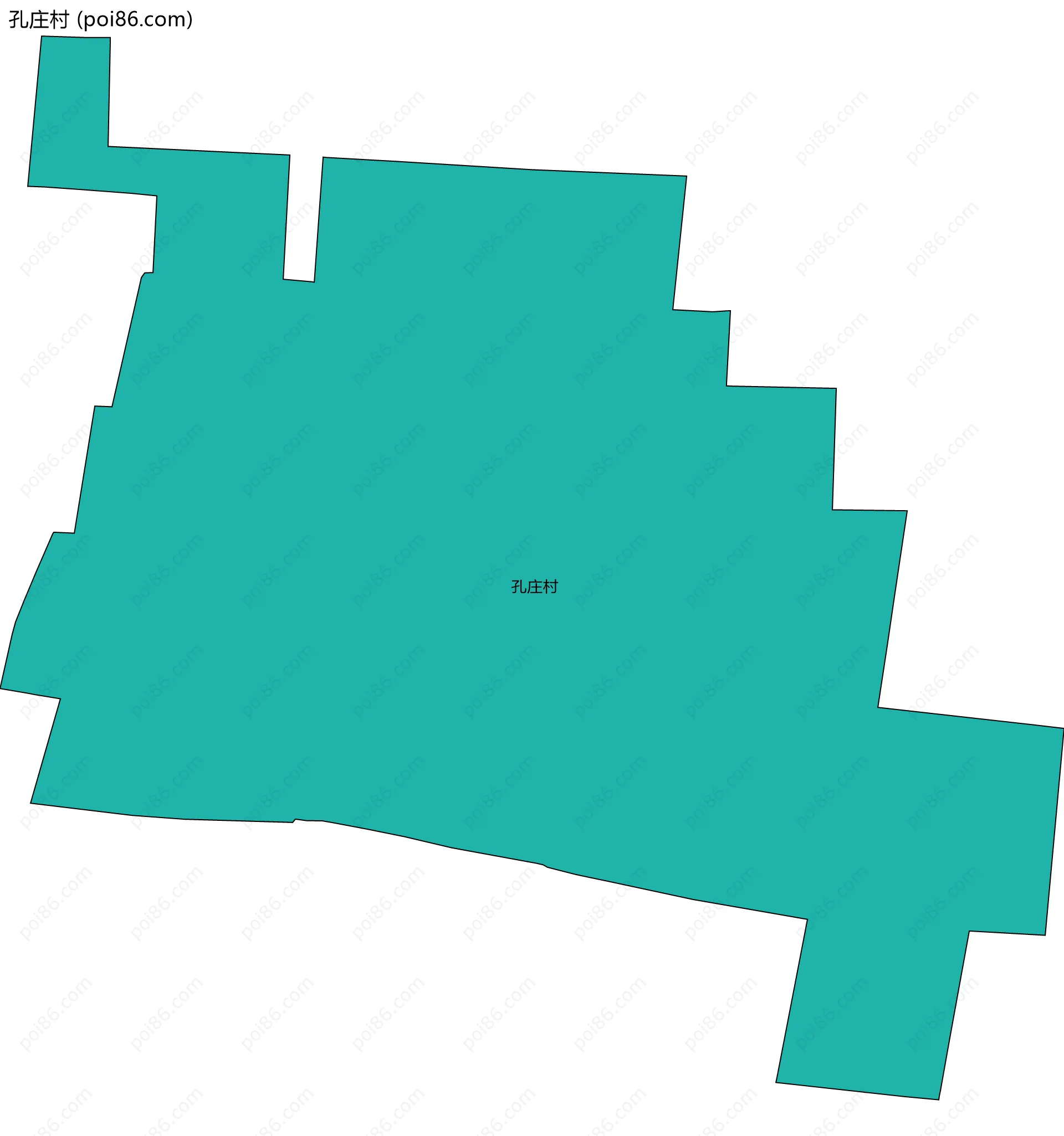 孔庄村边界地图