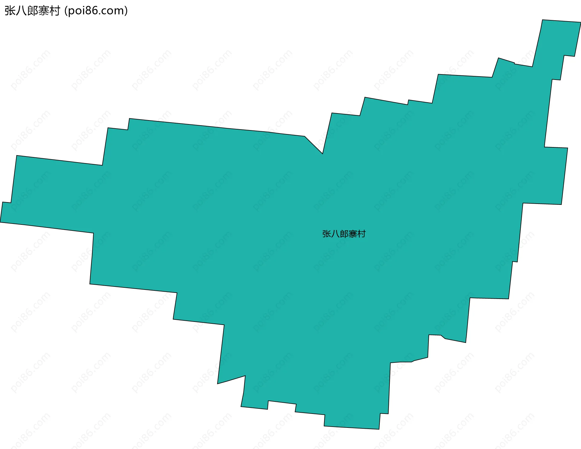张八郎寨村边界地图