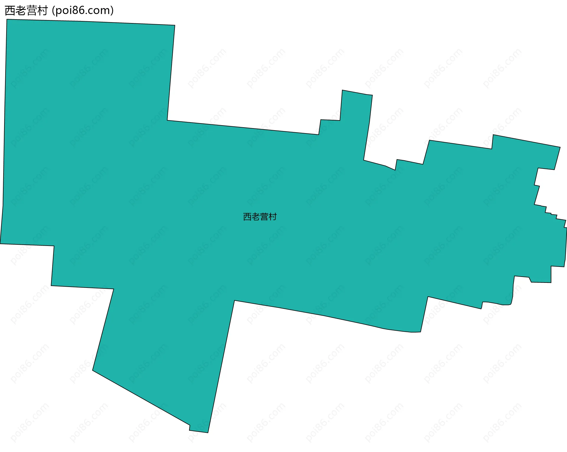 西老营村边界地图