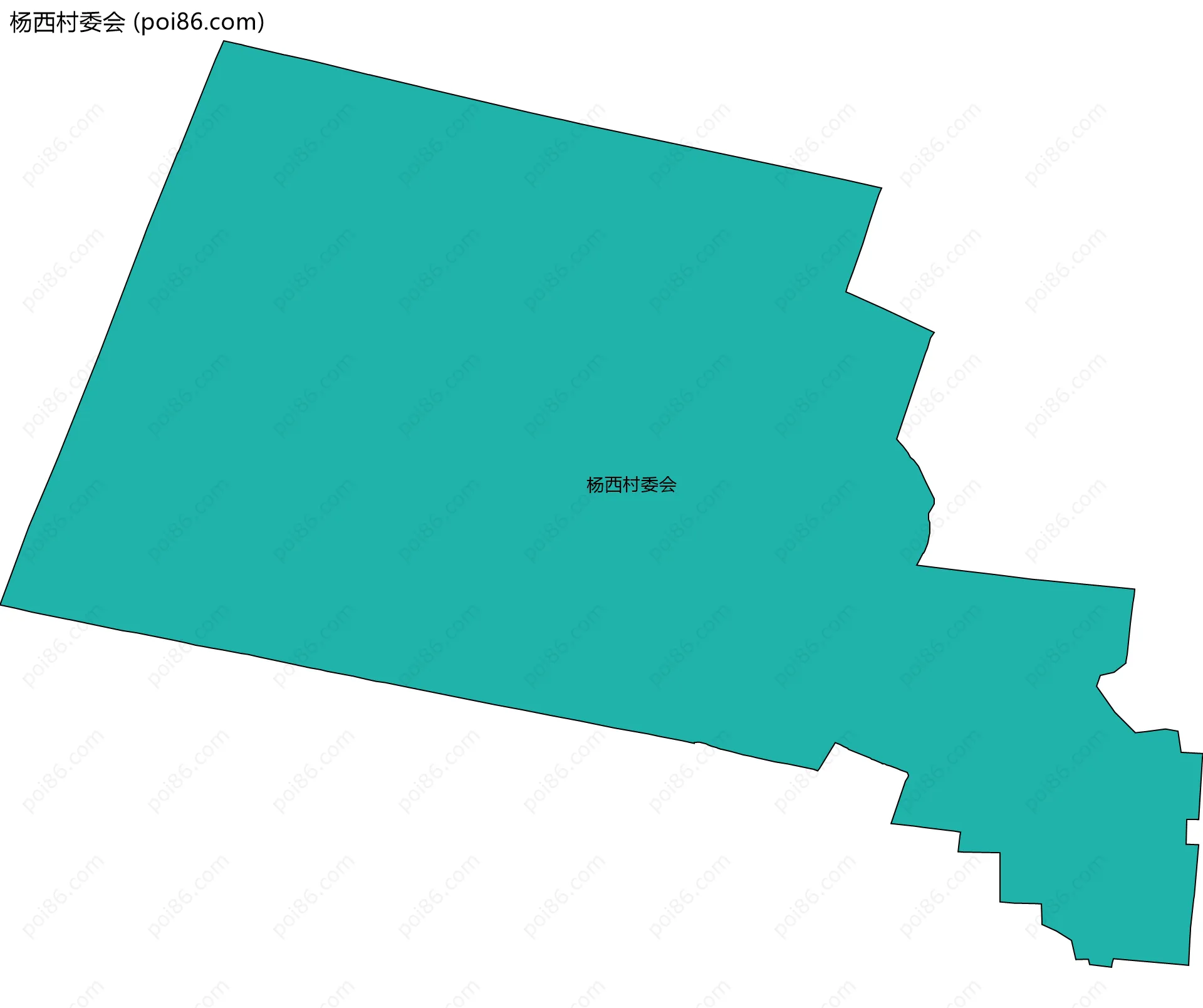 杨西村委会边界地图