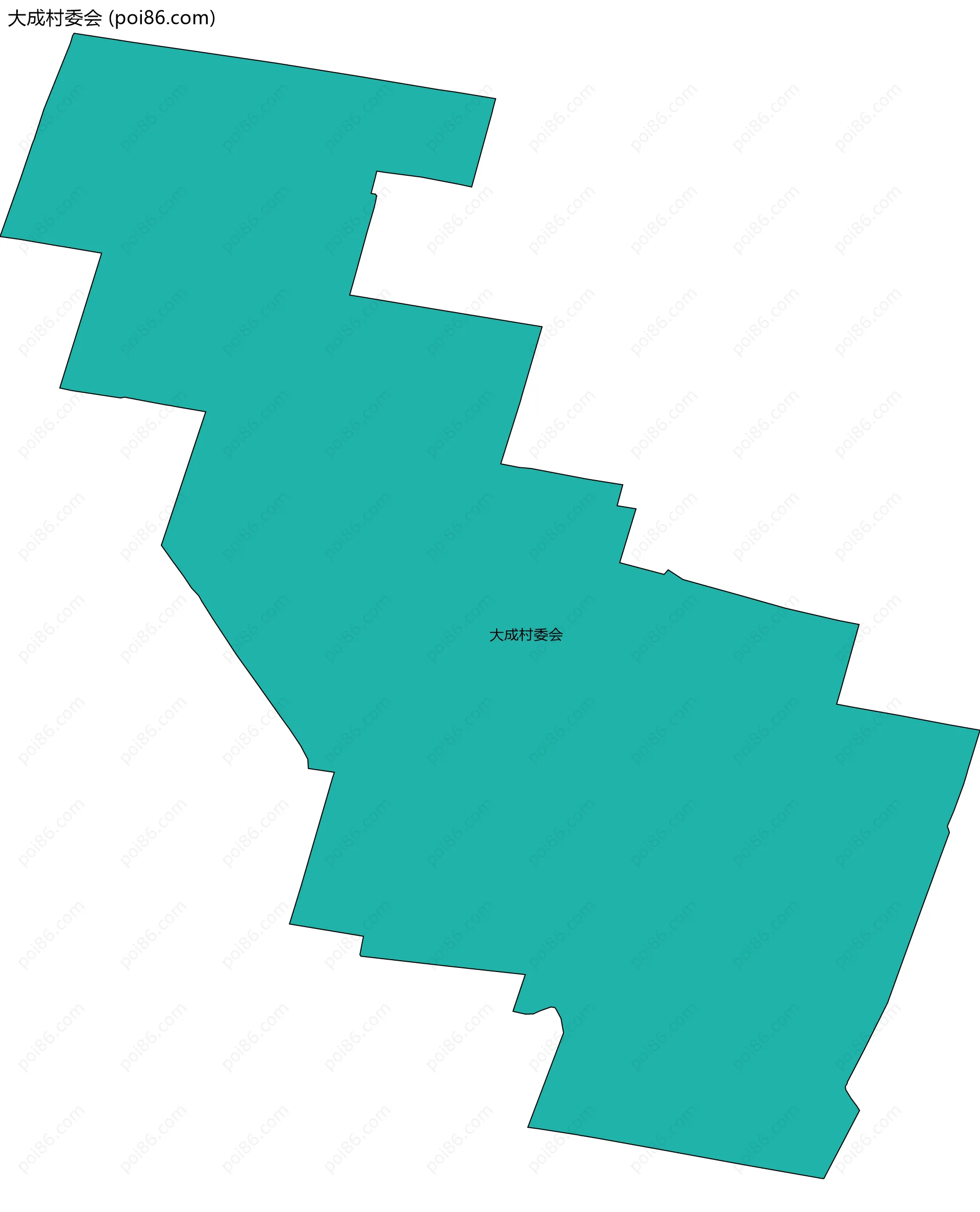 大成村委会边界地图