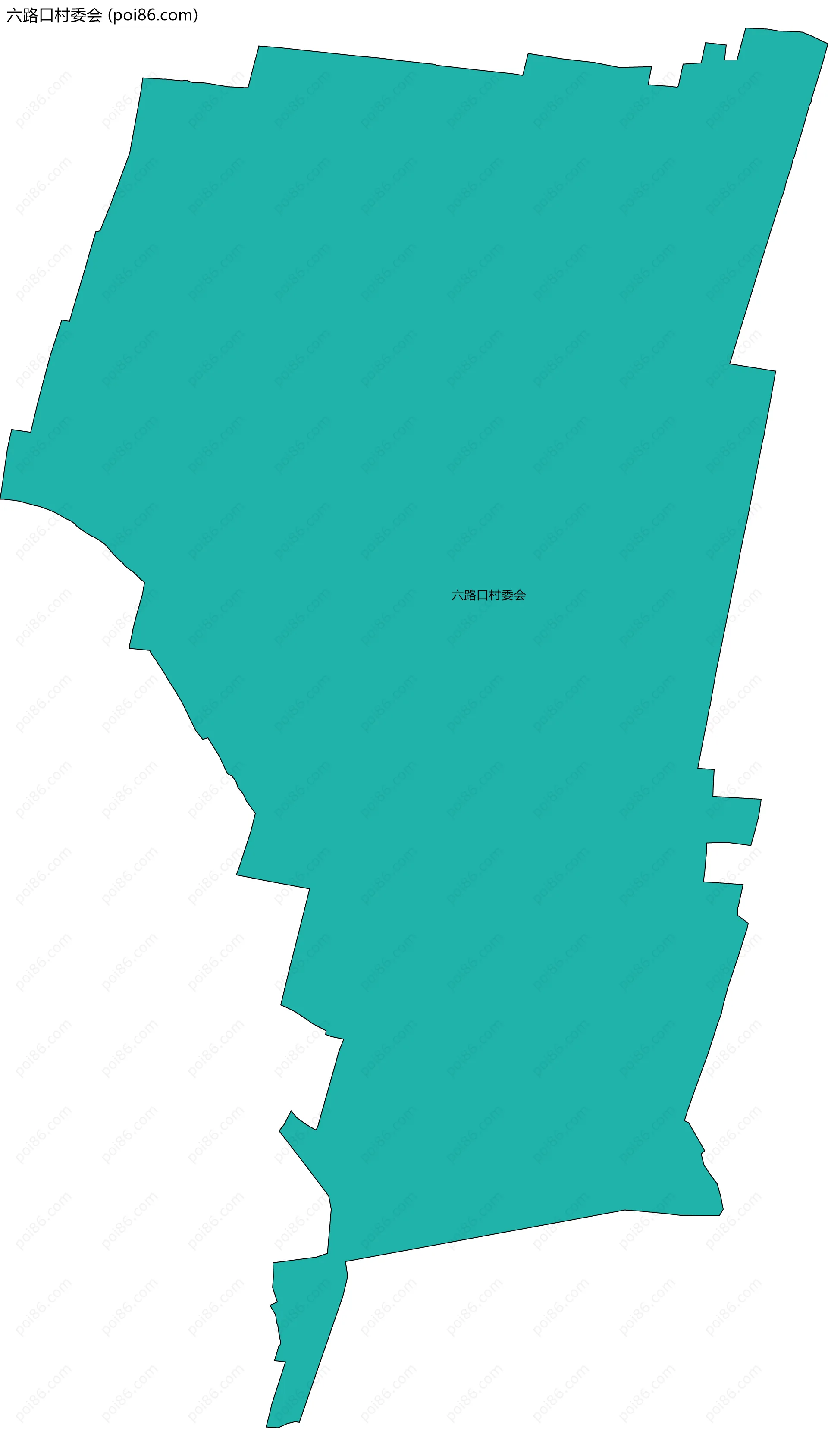 六路口村委会边界地图