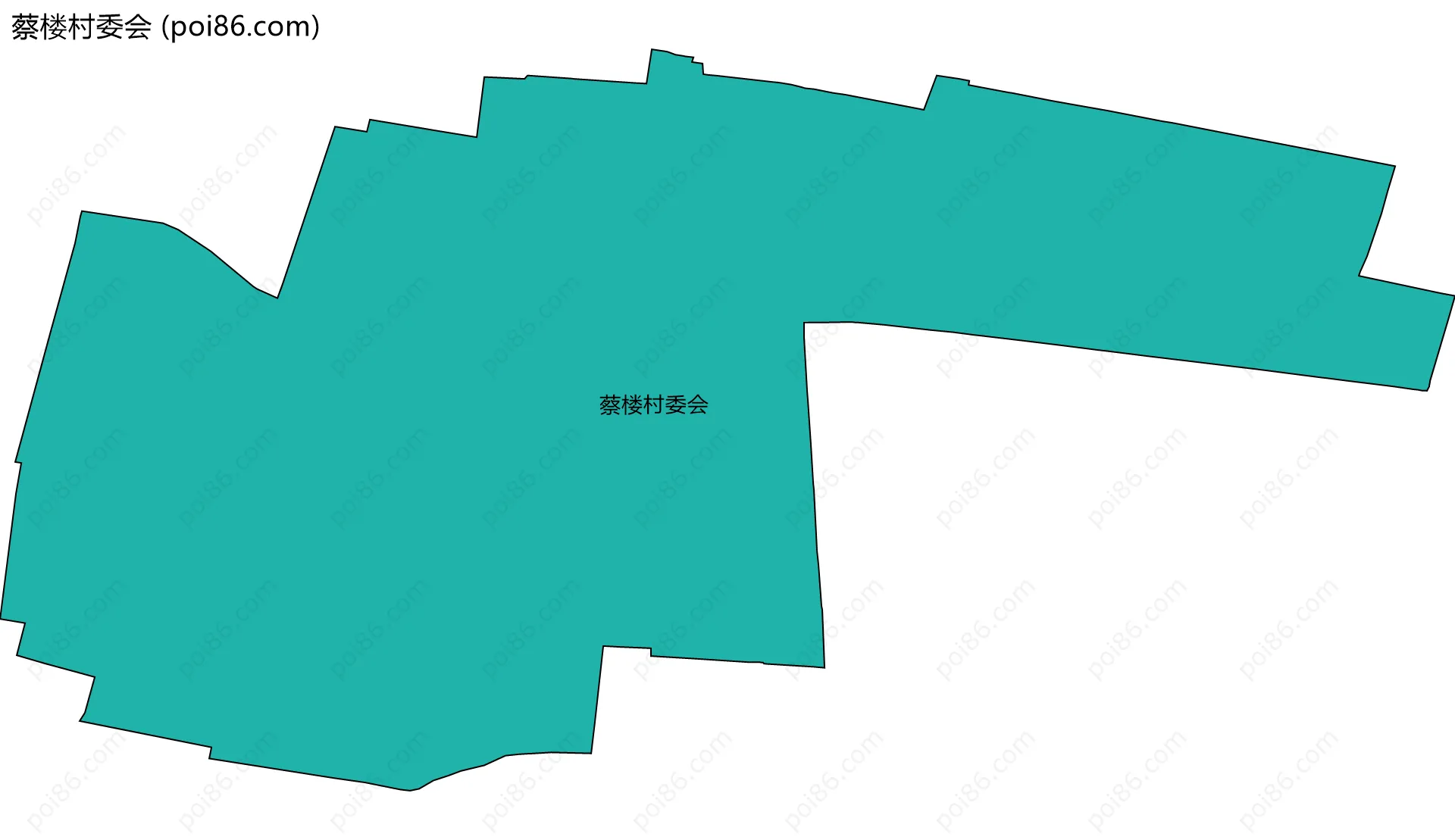蔡楼村委会边界地图
