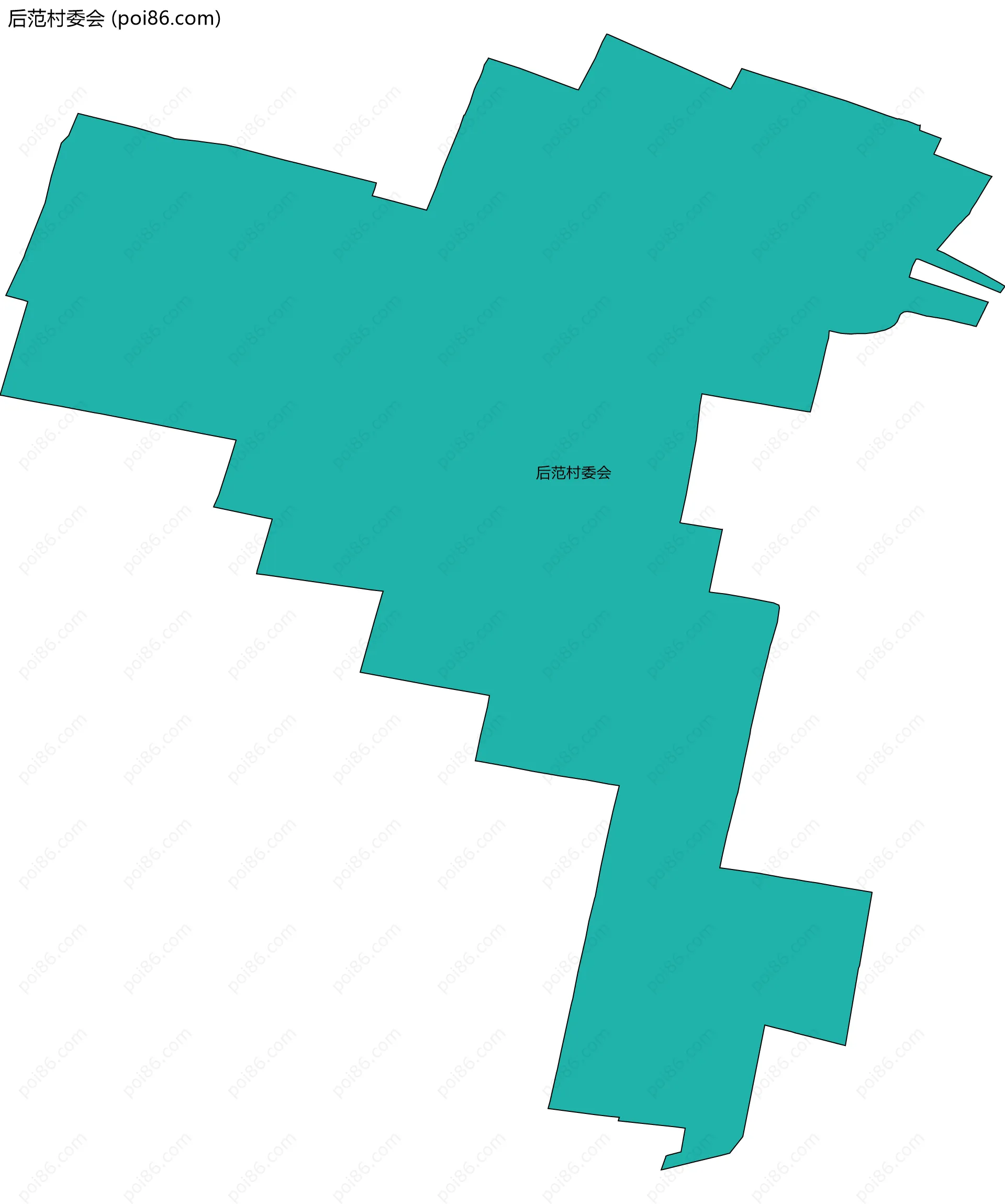 后范村委会边界地图