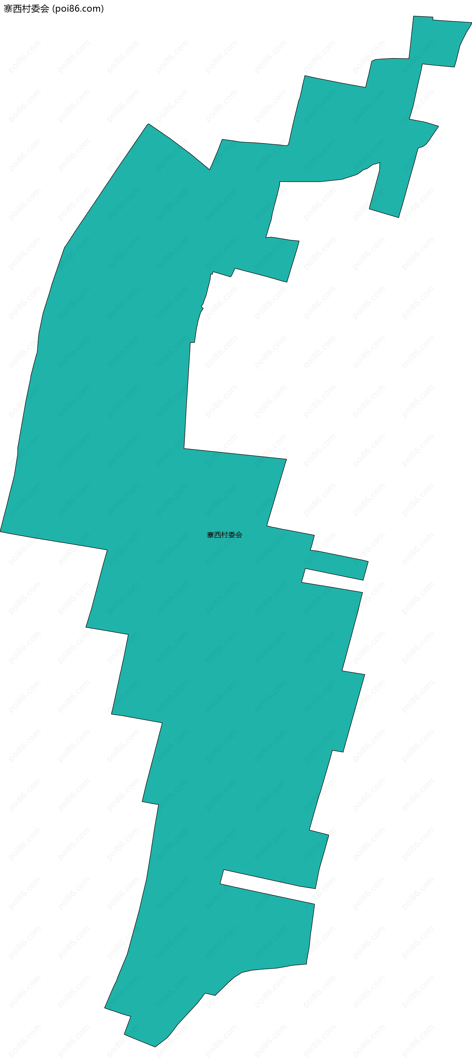 寨西村委会边界地图