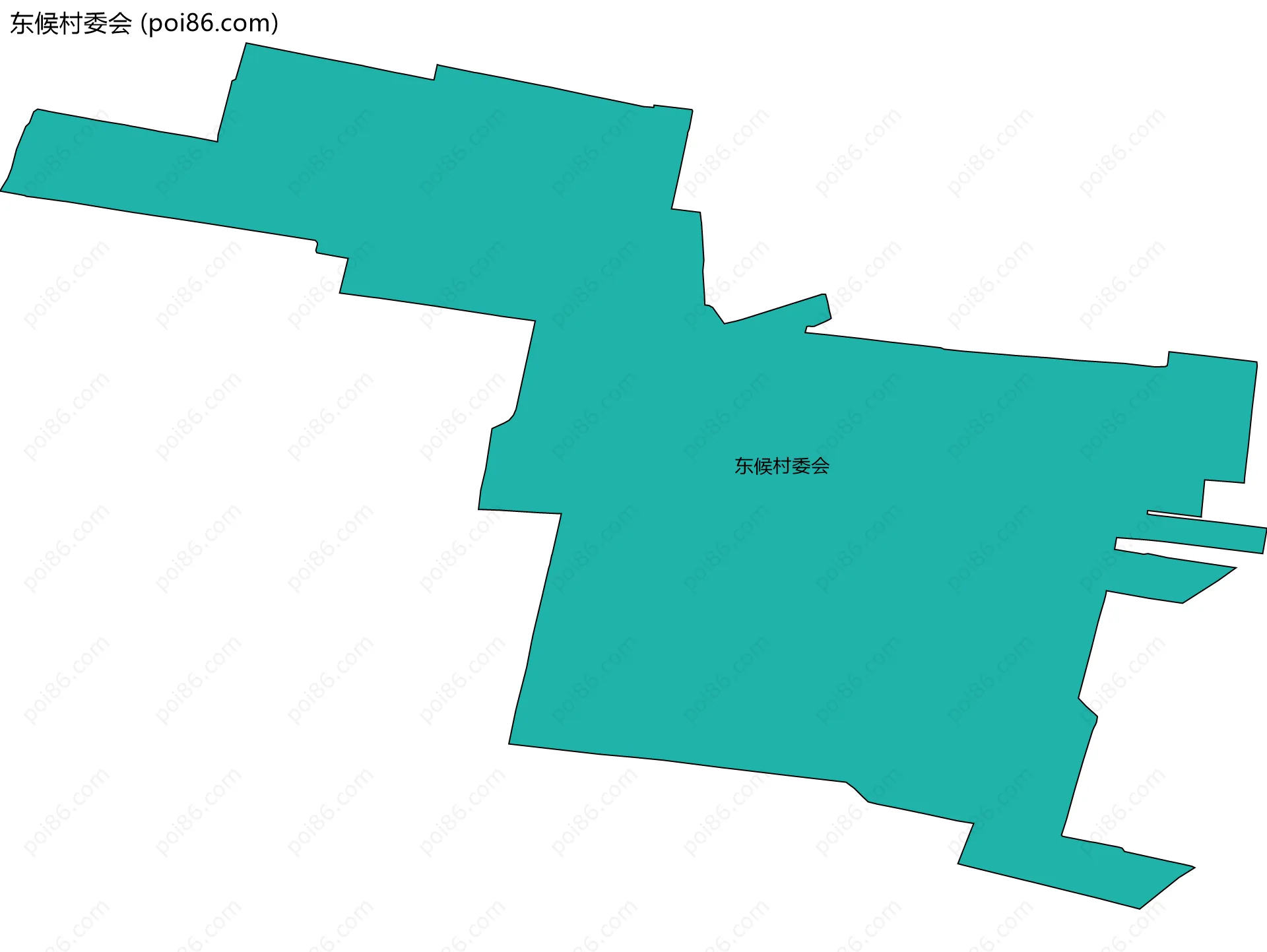 东候村委会边界地图