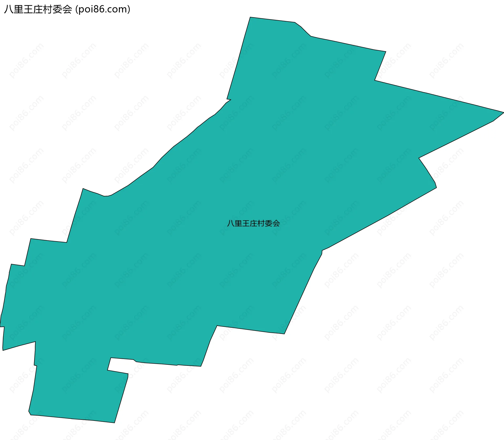 八里王庄村委会边界地图