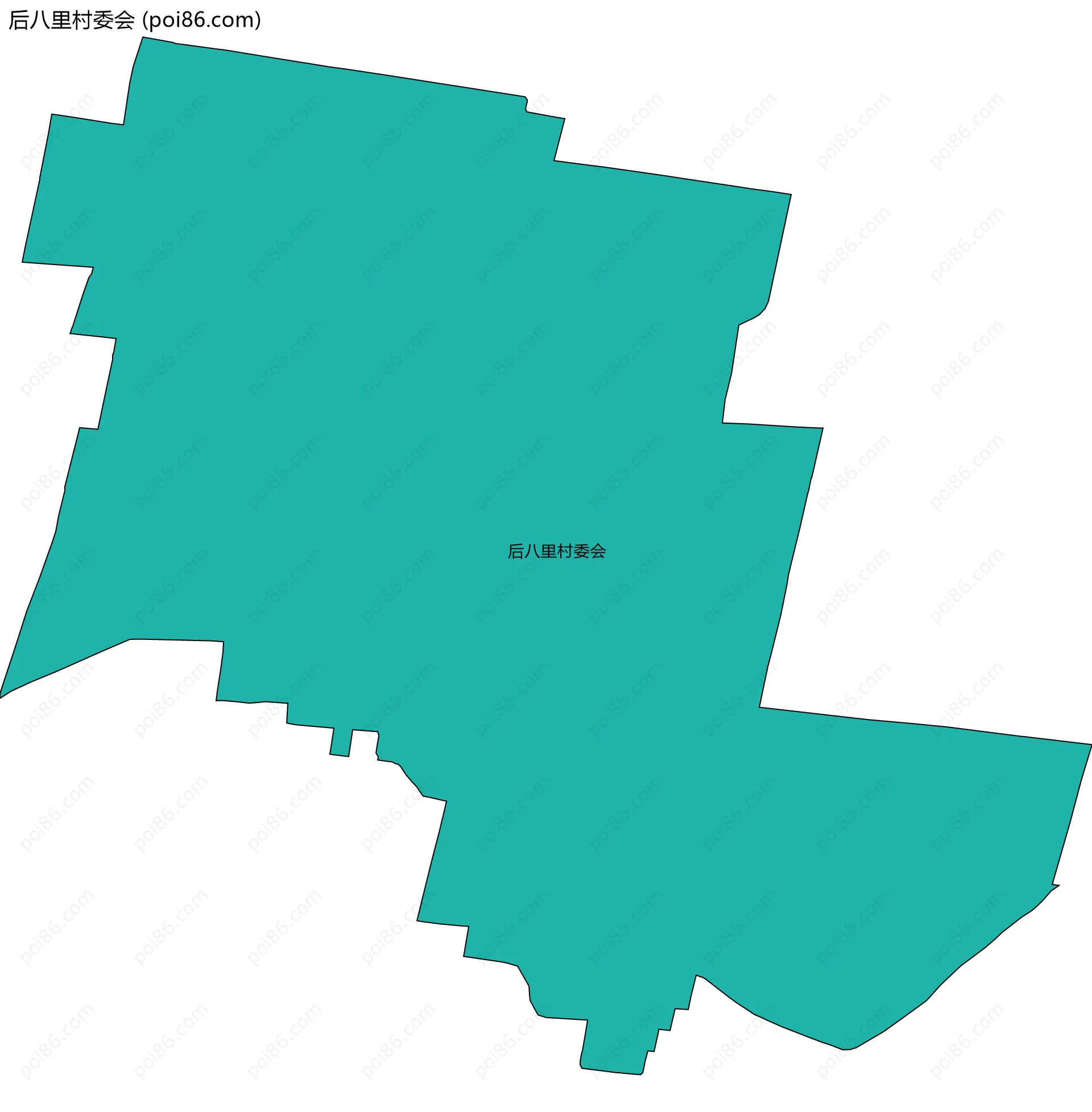 后八里村委会边界地图