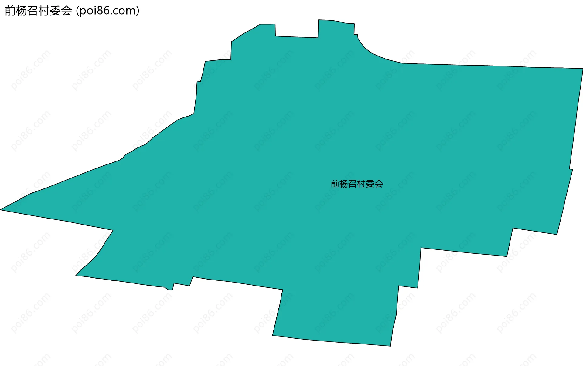 前杨召村委会边界地图
