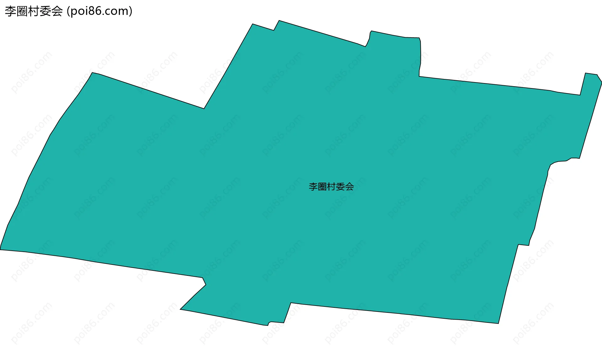 李圈村委会边界地图